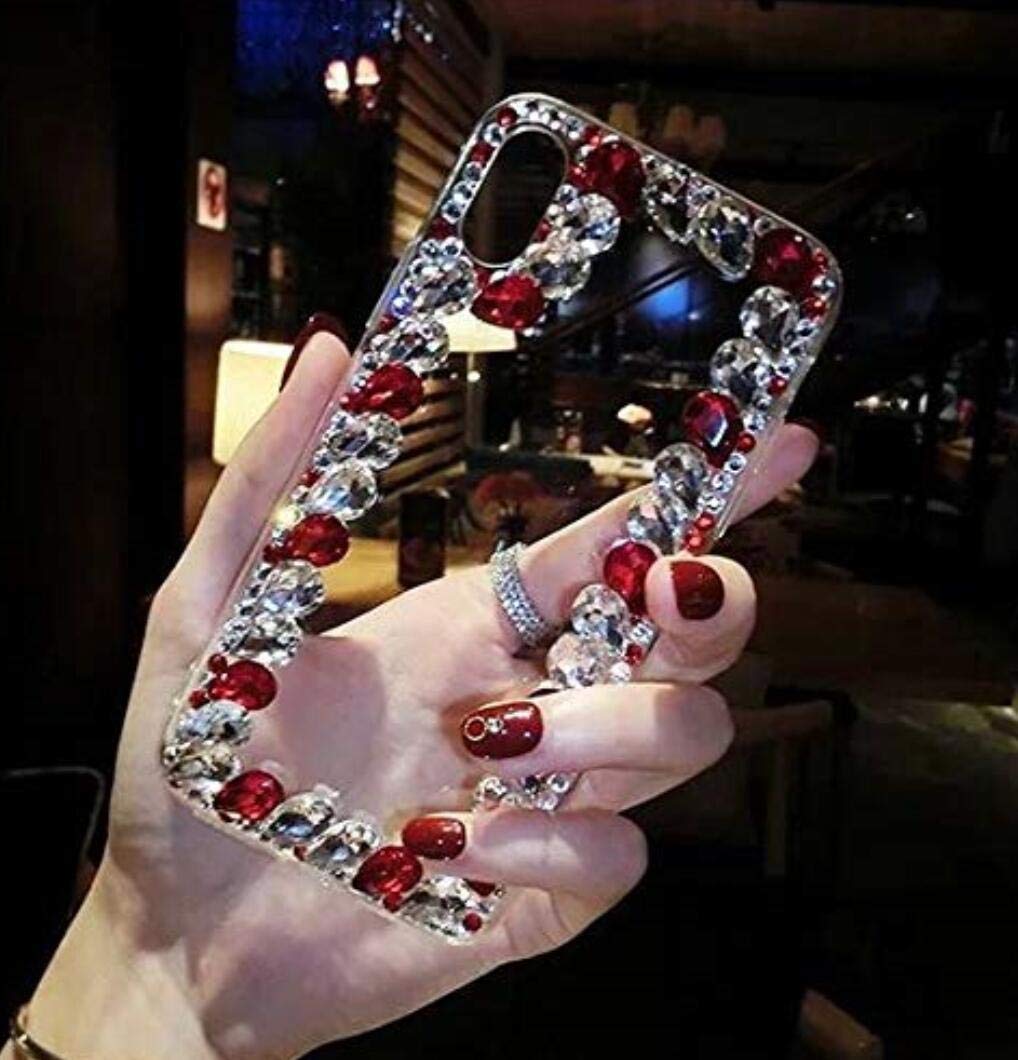Luxury 3D Glitter Sparkle Rhinestone Diamond Case for iPhone XR - Clear Protective Cover with Silver Chain, Shiny Bling Design | Perfect for Parties, Weddings, and Special Occasions