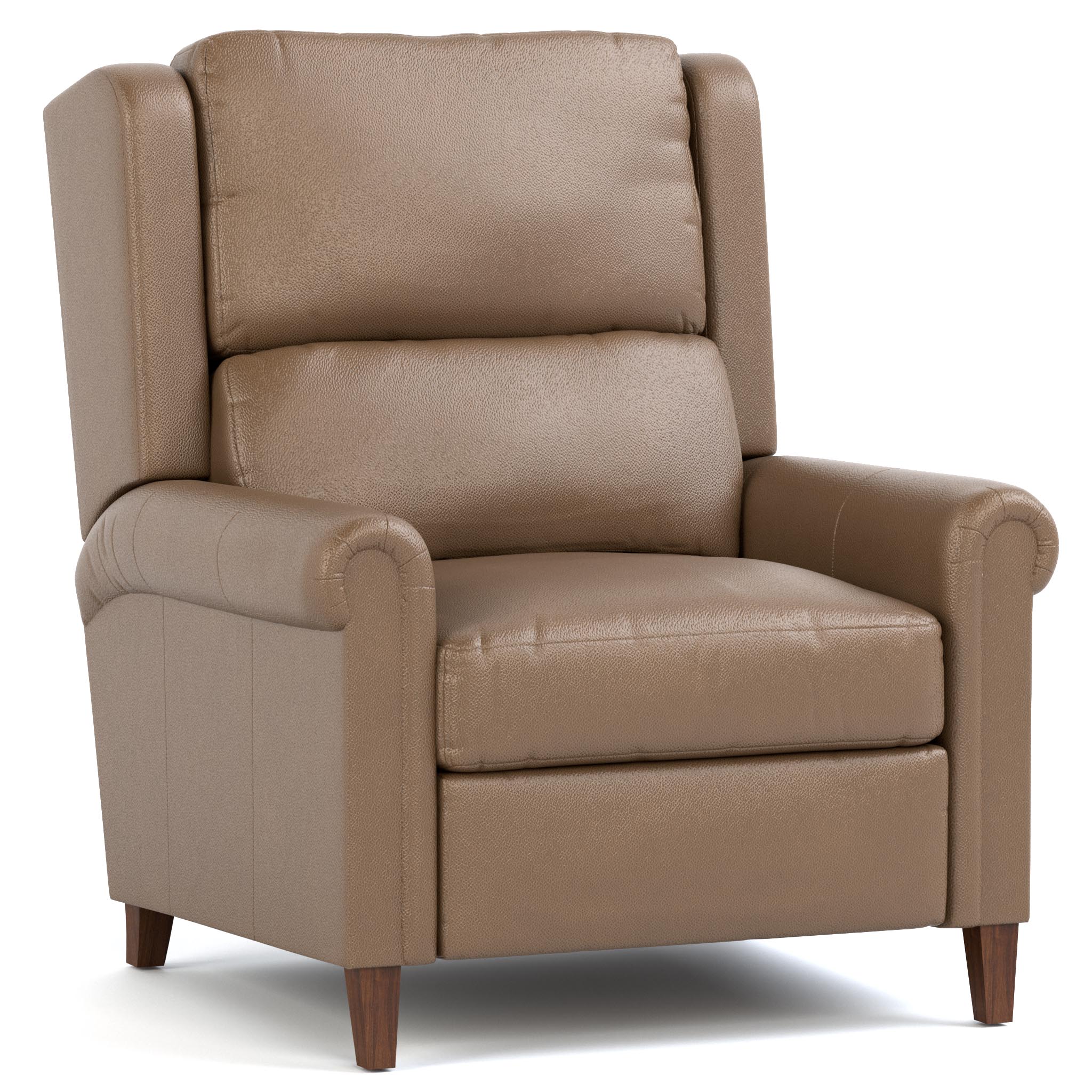 Woodlands Small Roll Arm Power Recliner - Comfortable Modern Reclining Chair for Living Room, Home Theater, and Office - Electric Lift Chair with USB Ports & Lumbar Support