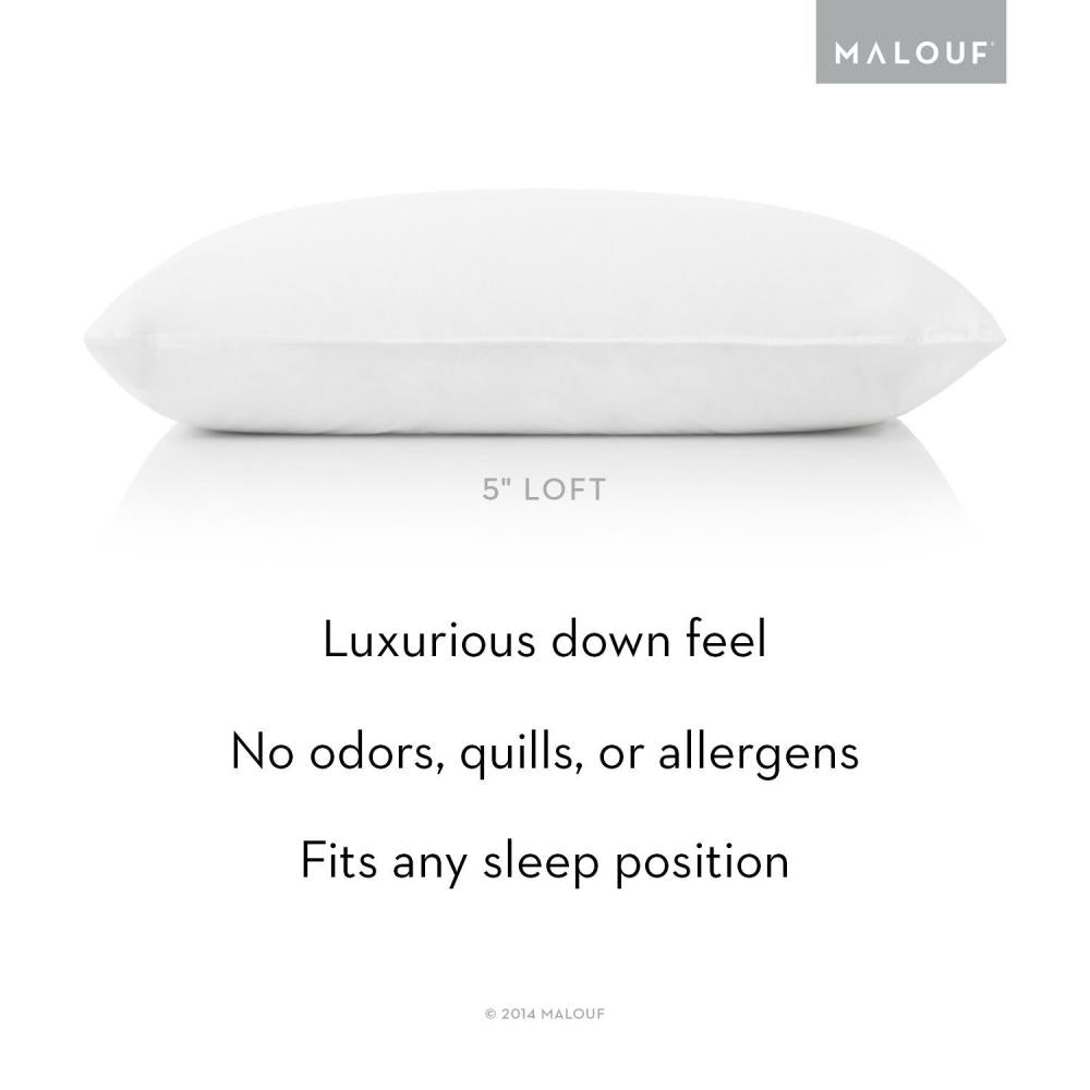 Malouf Cooling Gel Memory Foam Pillow - Queen Size, Supportive & Breathable for Side, Back & Stomach Sleepers - Perfect for Hot Sleepers & Neck Pain Relief
