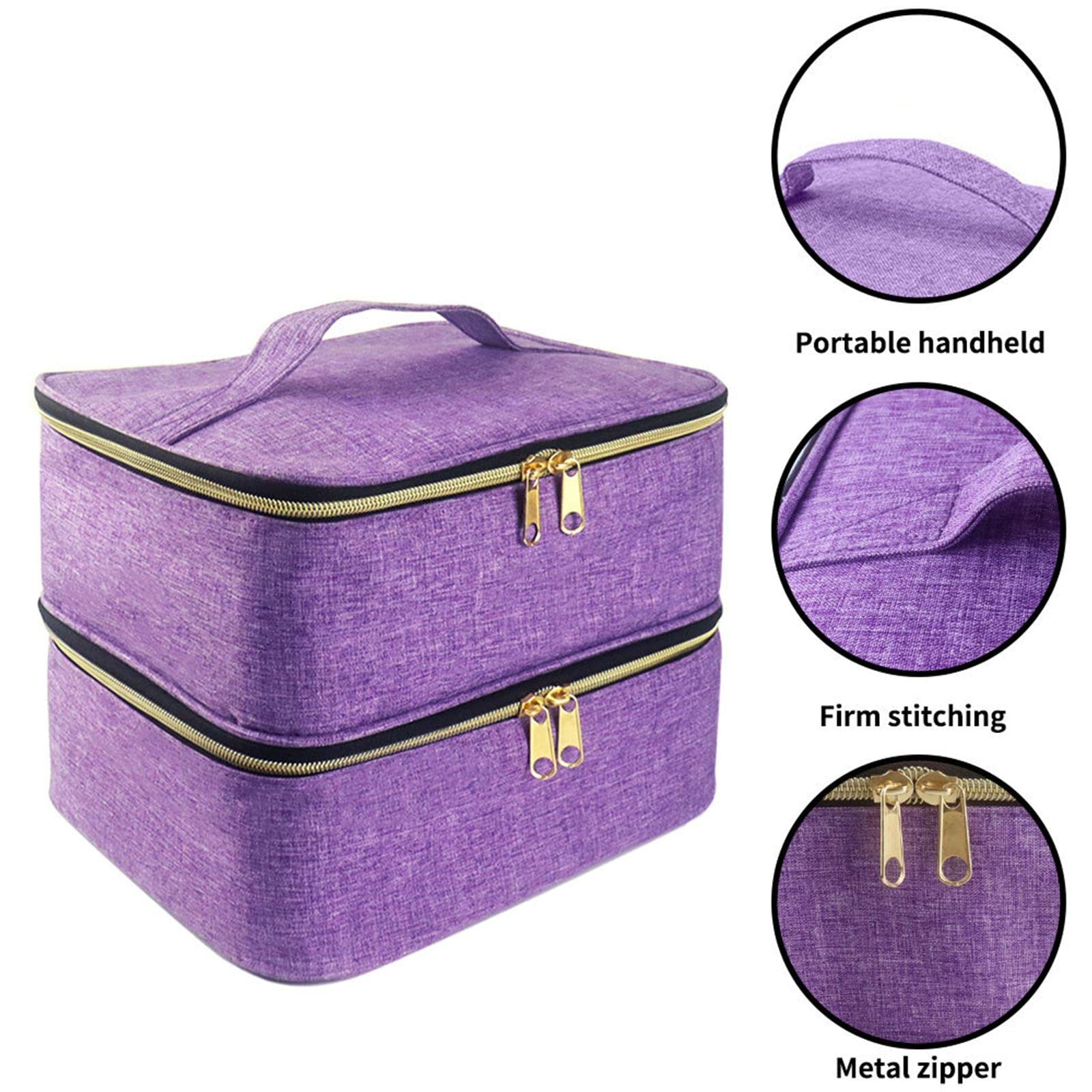Colcolo Nail Polish Travel Organizer Case - Portable Cosmetic Storage Bag with Soft Dividers for Nail Polish Bottles | Perfect for Salon Professionals & At-Home Manicures