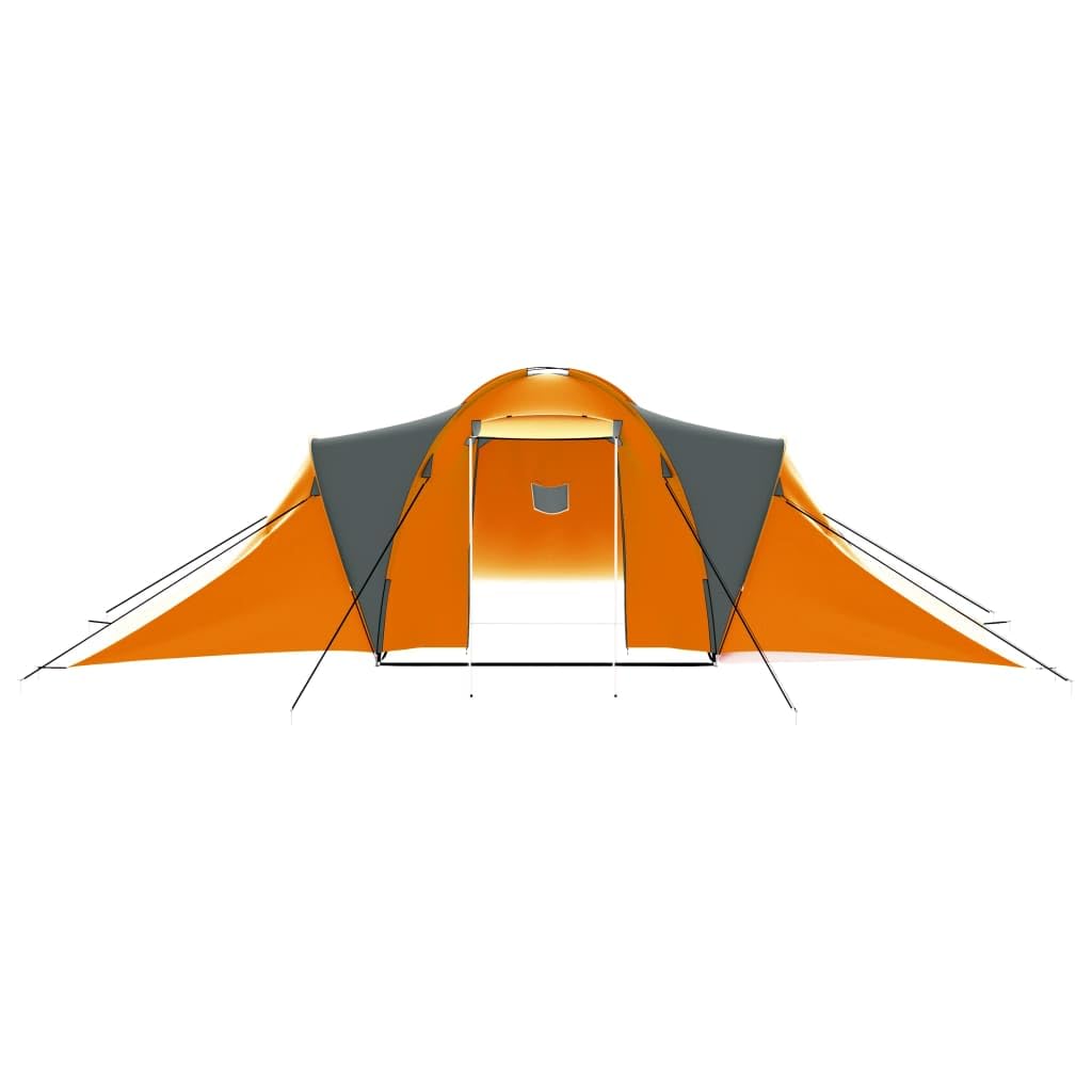 9-Person Camping Tent - Waterproof, Spacious Gray & Orange Outdoor Tent for Family Camping, Hiking & Backpacking Adventures