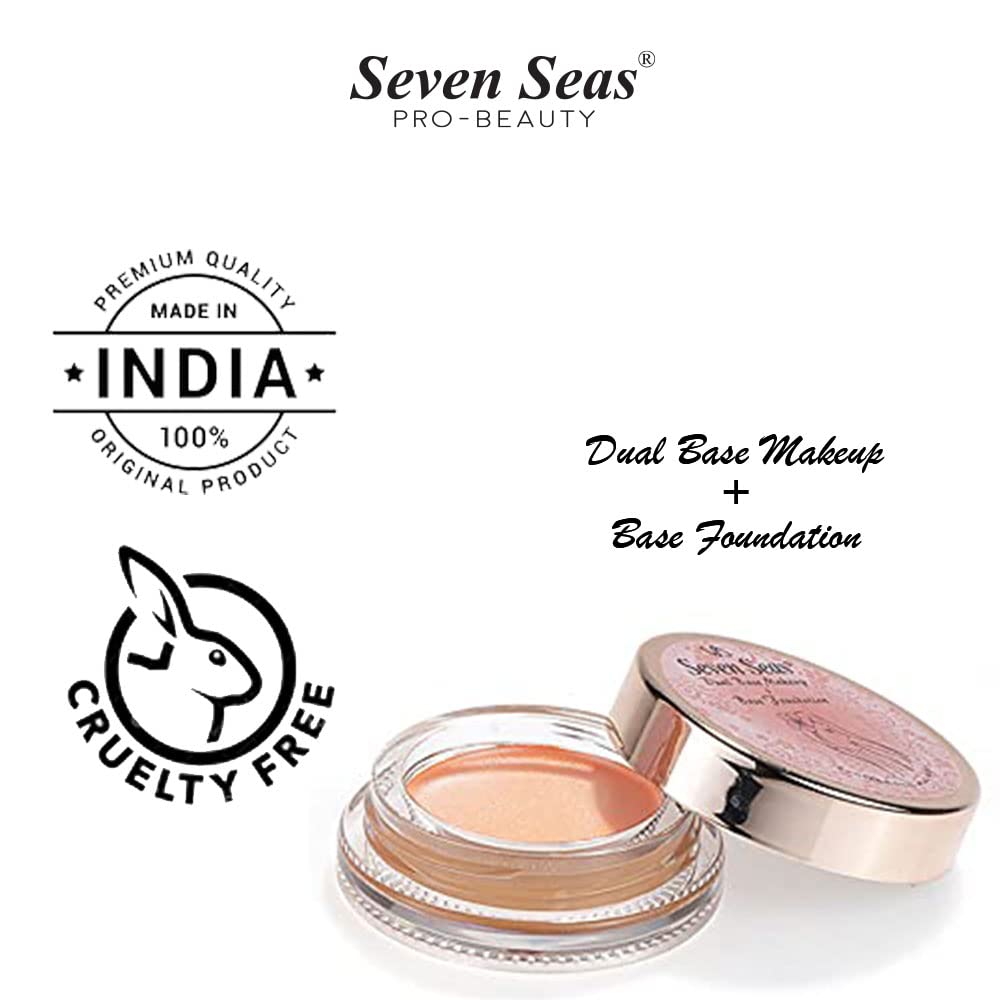 Seven Seas Mousse Foundation - Lightweight Full Coverage Concealer with SPF 30 | Long Lasting Matte Finish Makeup for All Skin Types | Sun Beige | Perfect for Daily Wear & Special Occasions