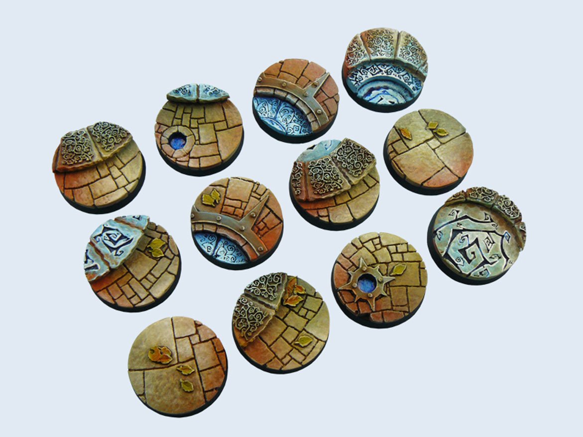 Micro Art Studios Arcane Bases: 25mm Round Miniature Bases (5-Pack) – Perfect for Tabletop RPGs & Wargaming Scenery