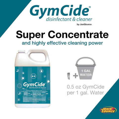 GymCide Concentrated Disinfectant & Cleaner - Powerful Gym Equipment Sanitizer for Home & Commercial Use | Kills 99.9% Germs | Ideal for Fitness Equipment, Yoga Mats & Sports Gear