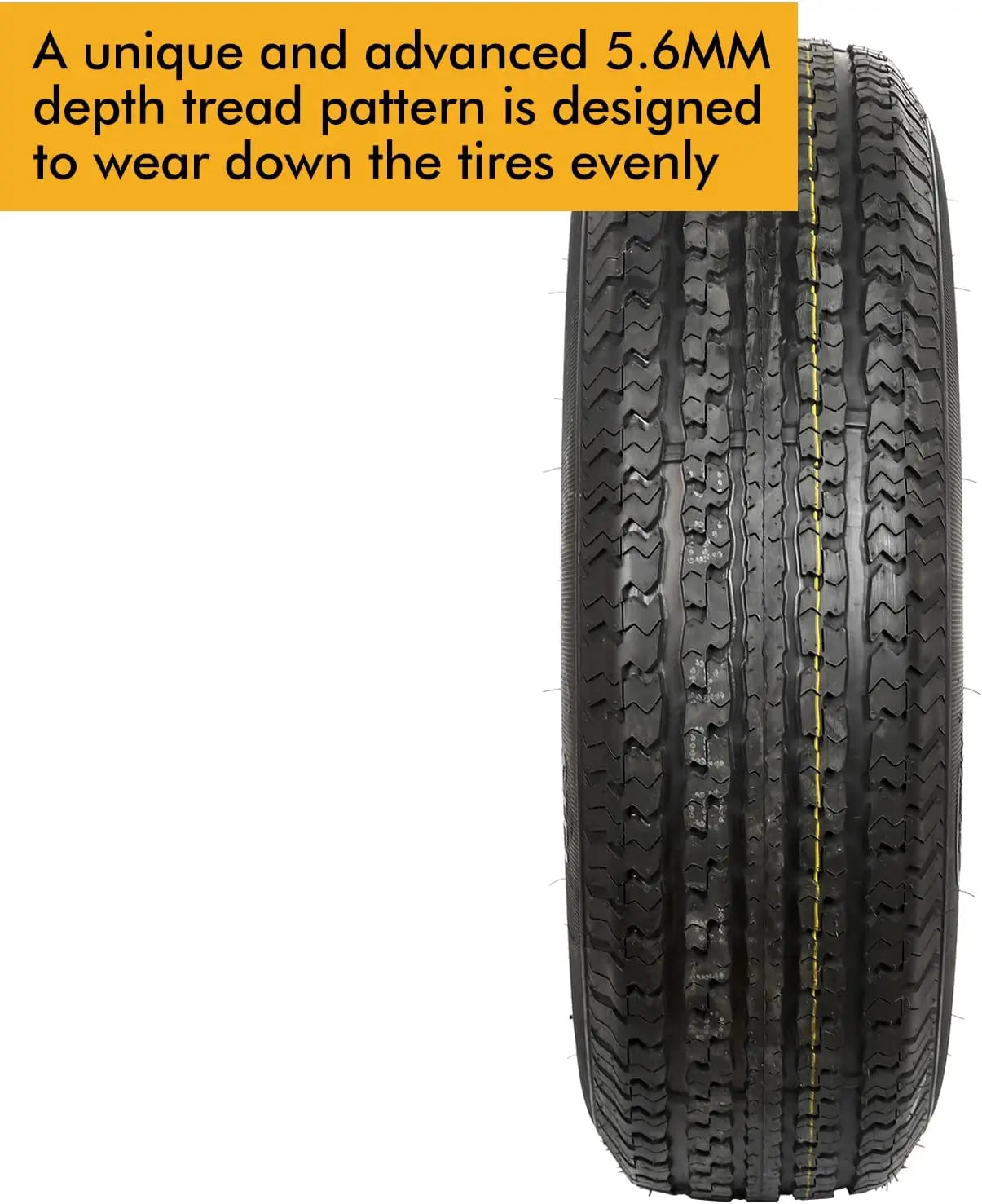 ST205/75R14 Radial Trailer Tire - Heavy Duty 8 Ply Load Range D - Set of 2 - Perfect for Boat Trailers, Utility Trailers & Campers - Durable All-Season Performance