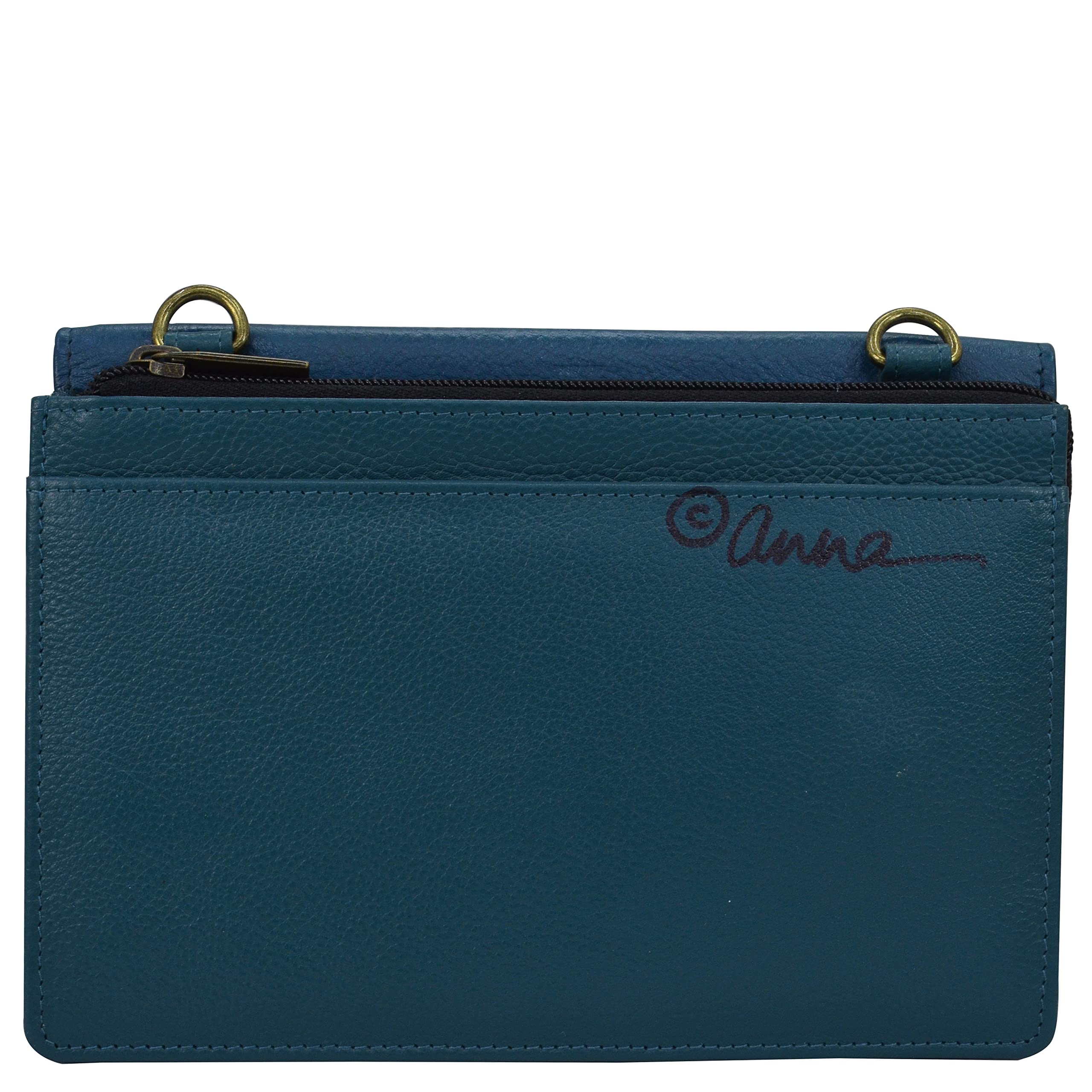 Anna by Anuschka Women's Hand-Painted Genuine Leather 4-in-1 Multi-Functional Bag - Crossbody, Belt Bag, Clutch & Wristlet Purse for Travel, Shopping & Evening Events