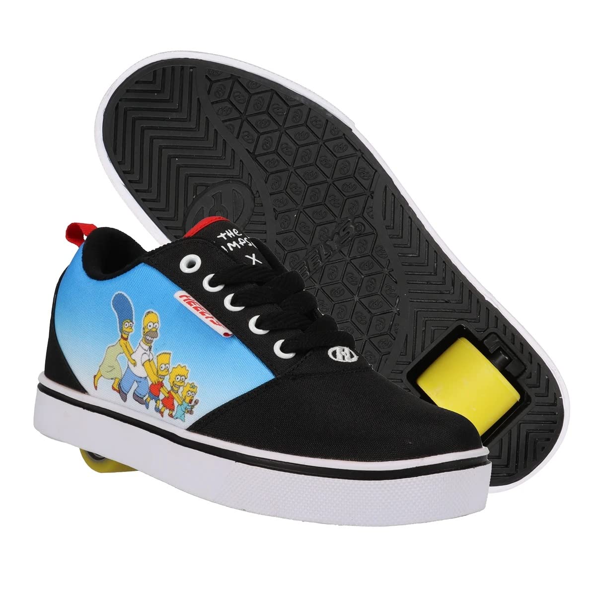 HEELYS Men's The Simpsons Pro 20 Skate Shoes with Wheels - Cartoon Character Print Sneakers for Skating, Casual Wear & Street Fashion