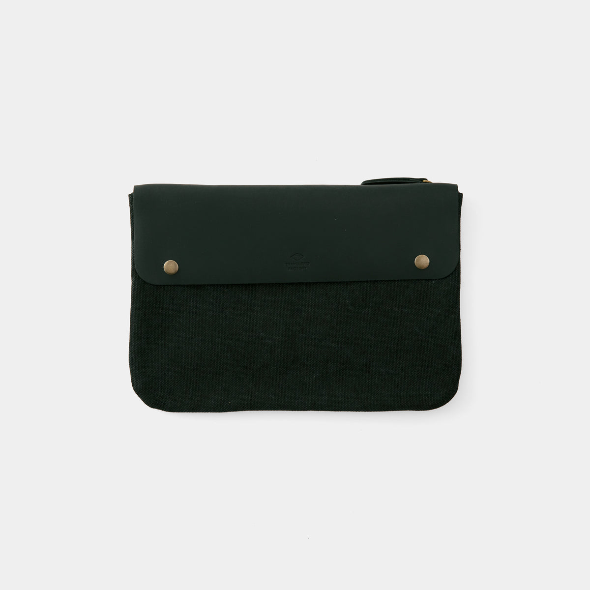 TRAVELER'S COMPANY Traveler's Factory Canvas Pouch - Medium Size in Black | Durable & Stylish Storage for Travel Essentials, Stationery & Daily Carry