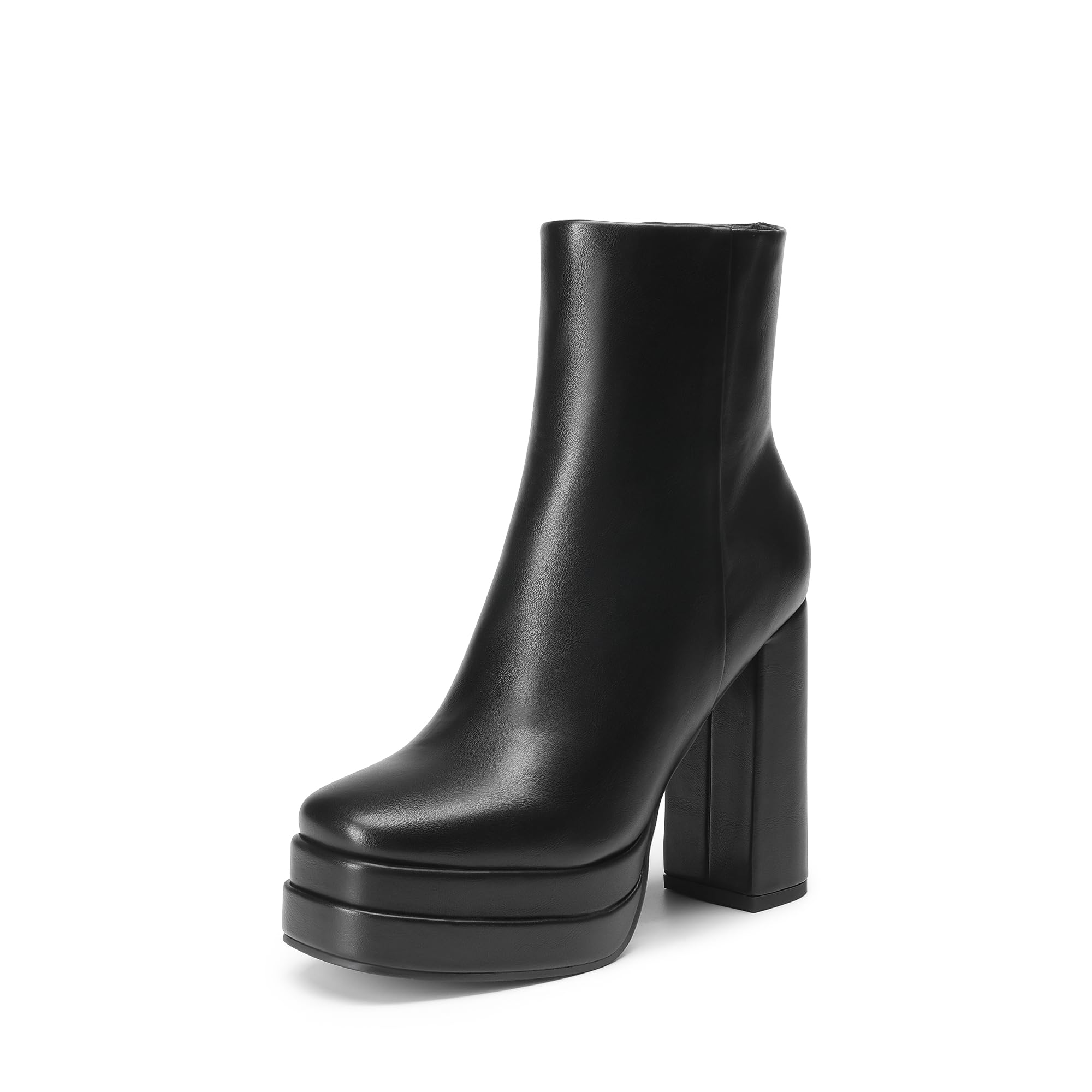 DREAM PAIRS Women's Platform Ankle Boots - Chunky Heel Square Toe Comfort Dress Booties for Women | Perfect for Parties, Night Out & Casual Wear