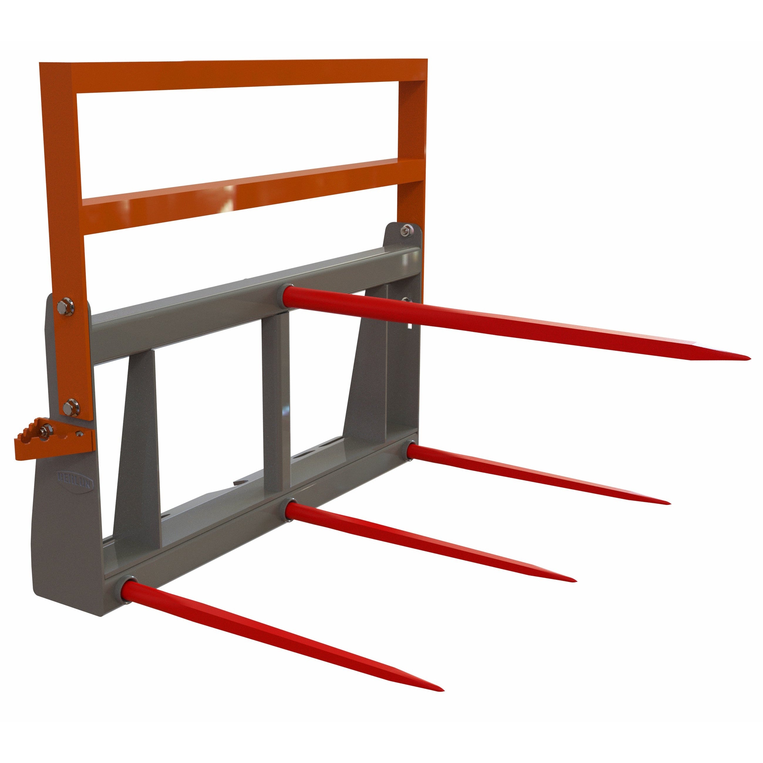 Berlon Bale Spear Carriage Skid Steer Attachment - Heavy Duty Hay Bale Handler for Tractors & Loaders - Perfect for Farm, Ranch & Agricultural Use