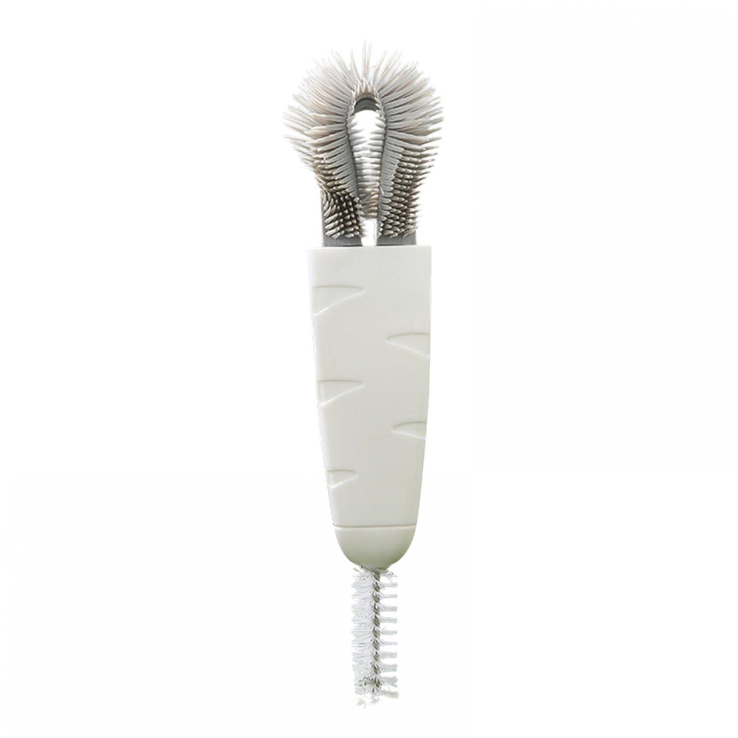 3 in 1 Silicone Bottle Cap & Cup Cleaning Brush Set - Multi-Purpose Detail Brush for Narrow Crevices - Household Cleaning Tools Bulk Pack (3 Colors, Round Head) - Perfect for Baby Bottles, Travel Mugs & Kitchenware