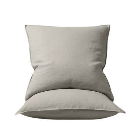 Premium Ravello Linen Euro Pillowcase Set in Bone White - Luxury Bedding for Master Bedroom & Guest Room Decor