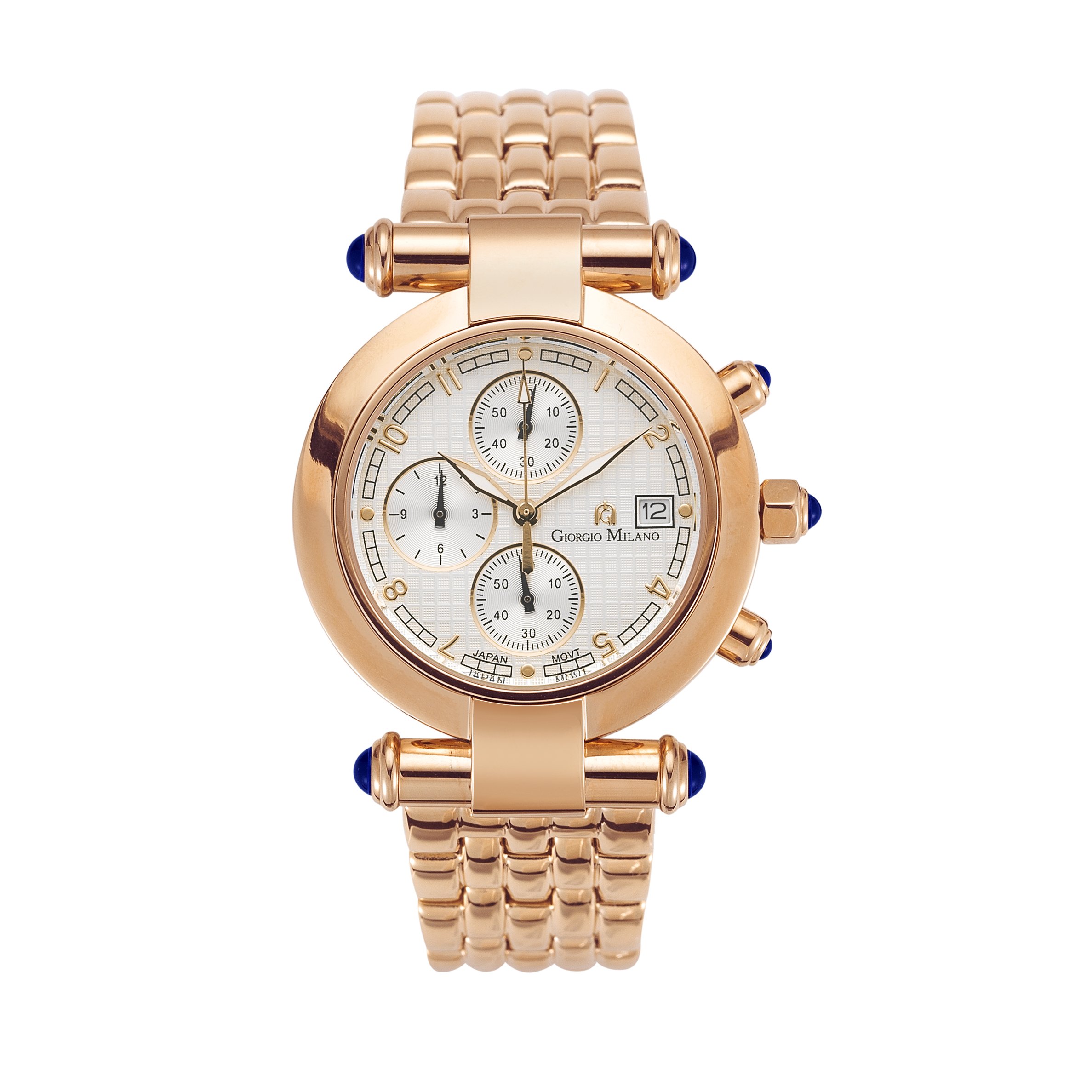 Luxury Women's Wrist Watch Giorgio Milano 'Lucia' - 37mm Chronograph Ladies Watch with Japanese Quartz Movement & Stainless Steel Band - Water & Shock Resistant - Perfect for Business, Party & Everyday Wear