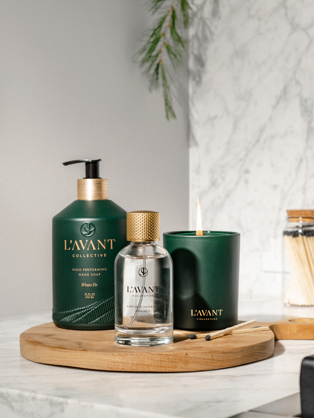 Premium Winter Fir Scented Candle - Natural Soy Wax, Long-Lasting Fragrance for Cozy Home & Holiday Decor | Perfect for Christmas, Winter Evenings & Relaxation