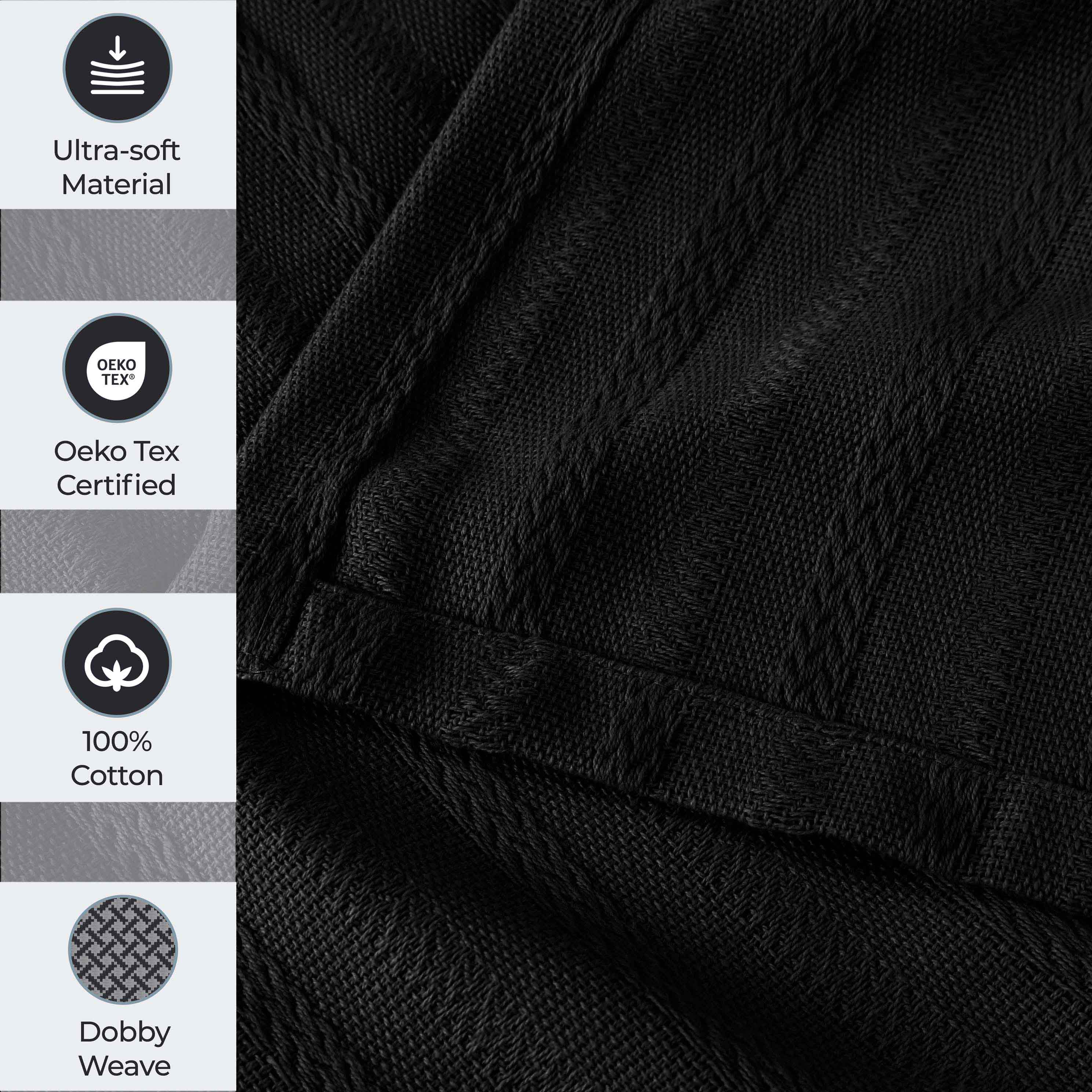 Soft Clara Cotton Textured Striped Lightweight Woven Blanket - Perfect for Sofa, Bed & Outdoor Picnics