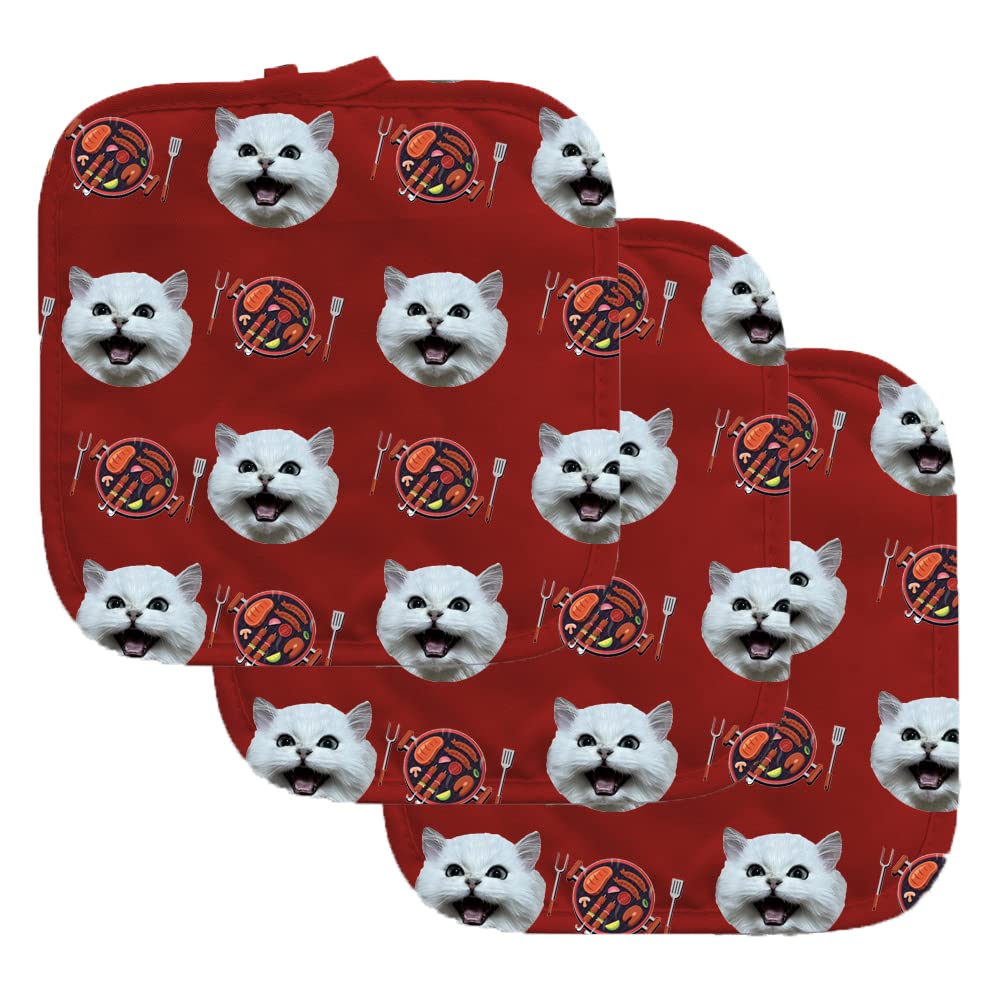 Custom Heat Resistant Pot Holders - Oven Mitts & Kitchen Insulation Gloves for Cooking & Baking - Anti-Scalding Protection with Personalized Patterns - Perfect for Home Kitchen, BBQ & Dining Room Use