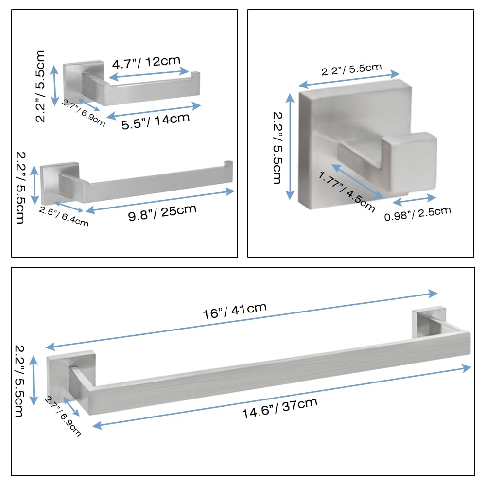 4-Piece Bathroom Hardware Set - 16