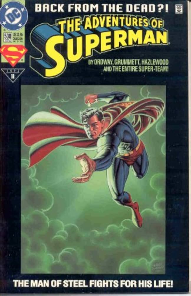 DC The Adventures of Superman: Back From The Dead? #500 1993 Early June Comic Book - Vintage Collectible, Rare Edition for DC Fans & Comic Book Collectors - Perfect for Display, Gifts, and Investment