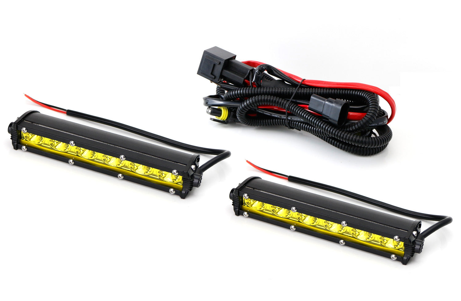 18W Yellow CREE LED Daytime Running Lights Kit with Relay Wire Harness - Compatible with Cars & SUVs | Enhanced Visibility for Daytime Driving Safety