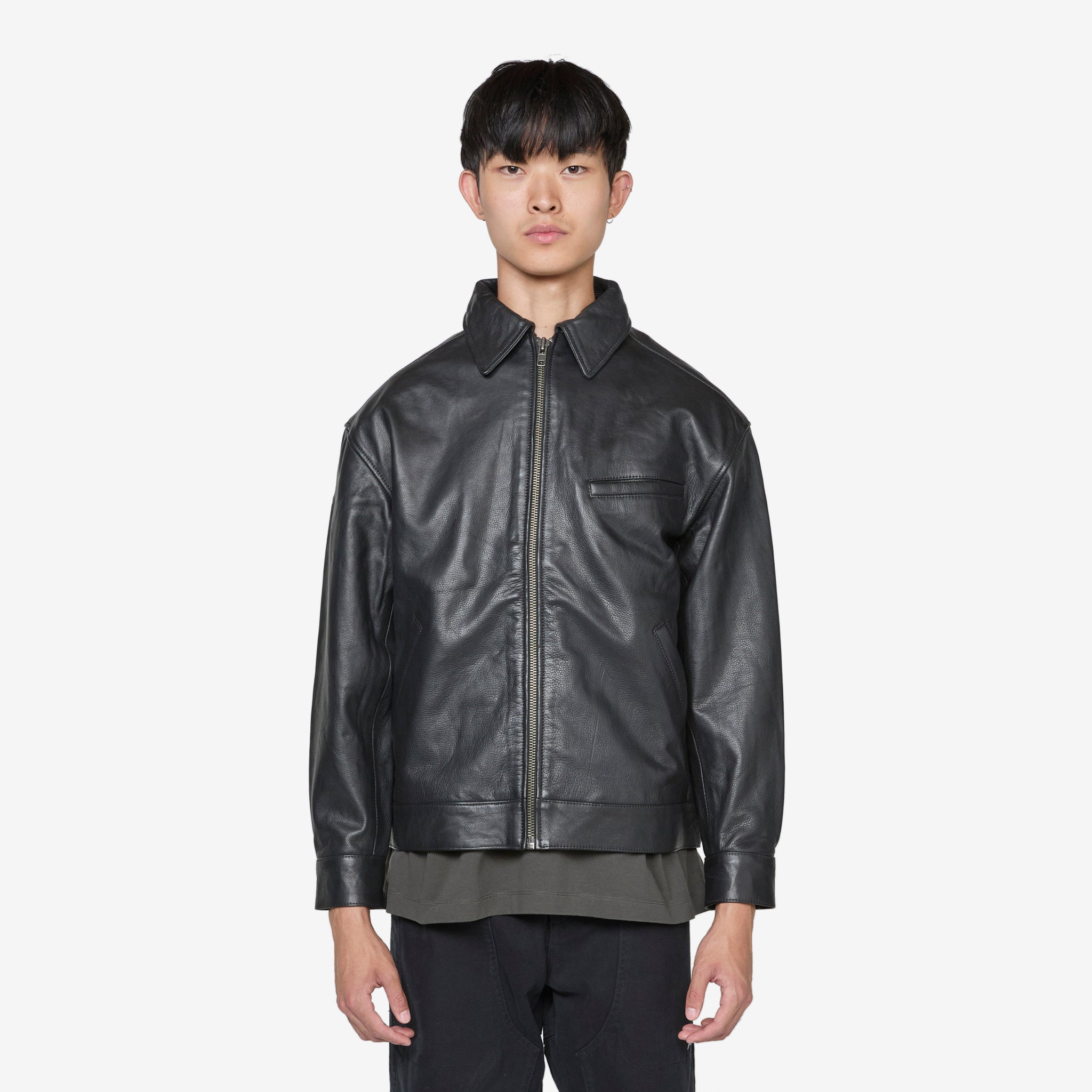 Classic Black Leather Jacket for Men & Women | Vintage Biker Style | Perfect for Motorcycle Riding, Casual Outfits & Night Out