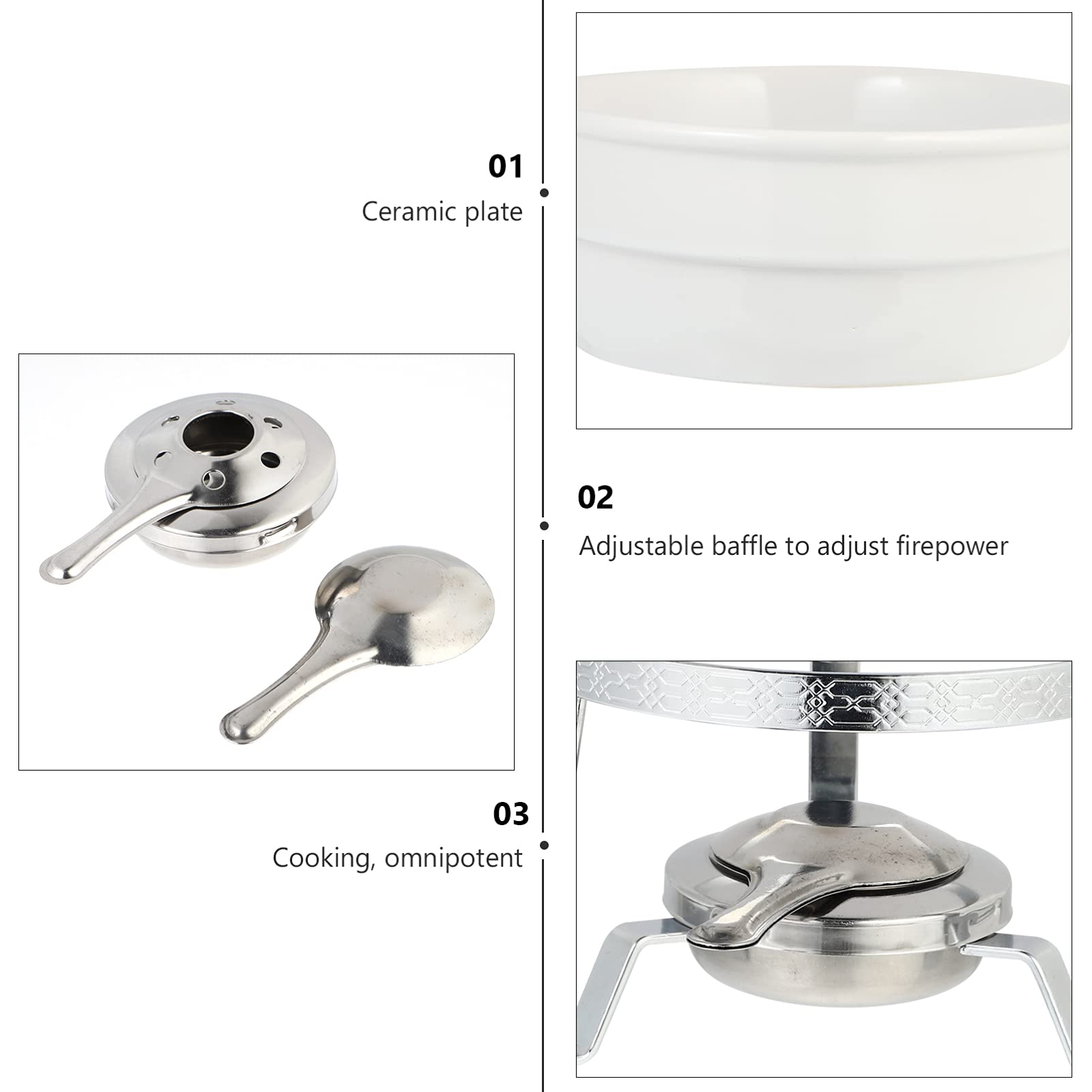 Portable Stainless Steel Double Boiler - Chocolate Melting Pot, Wax Warmer & Candy Melts Maker for Camping, Backpacking & Home Kitchen Use | Hemoton Ceramic Cheese Warmer & BBQ Stove Burner