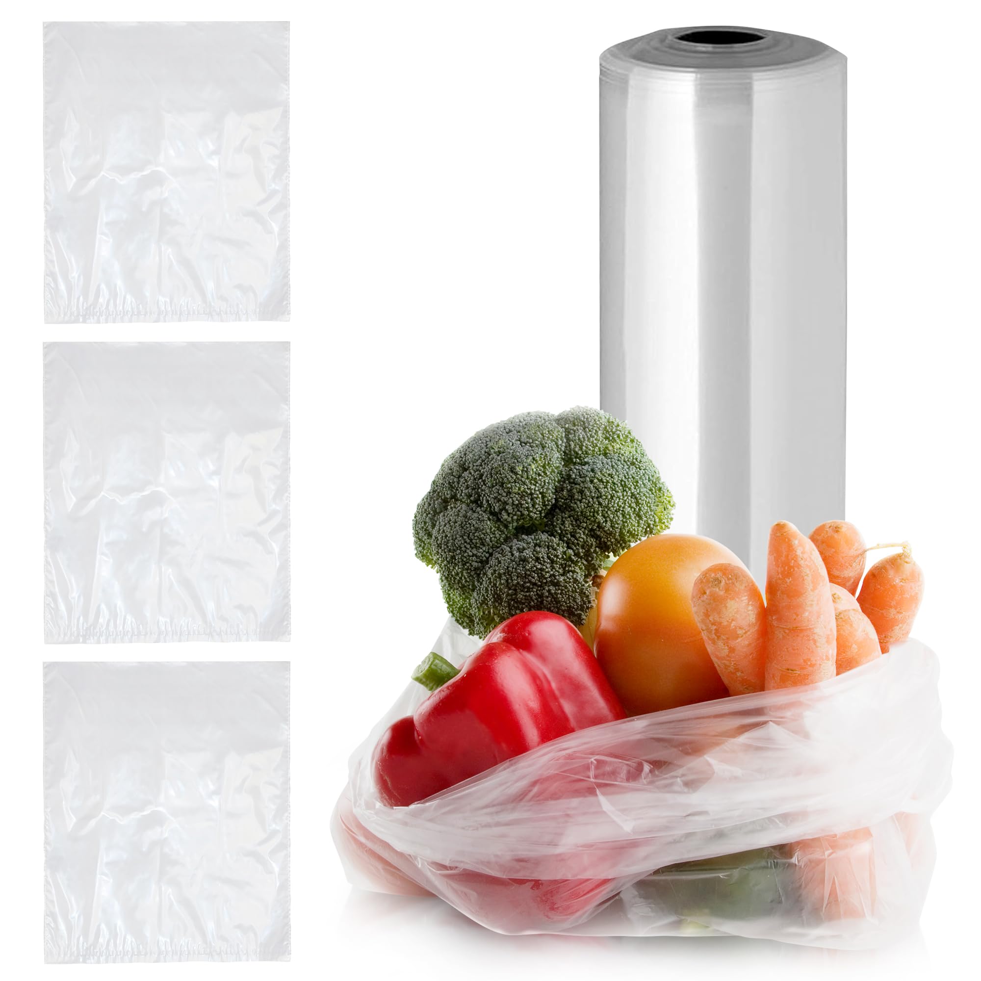 APQ 250-Count Clear Plastic Produce Bags 18