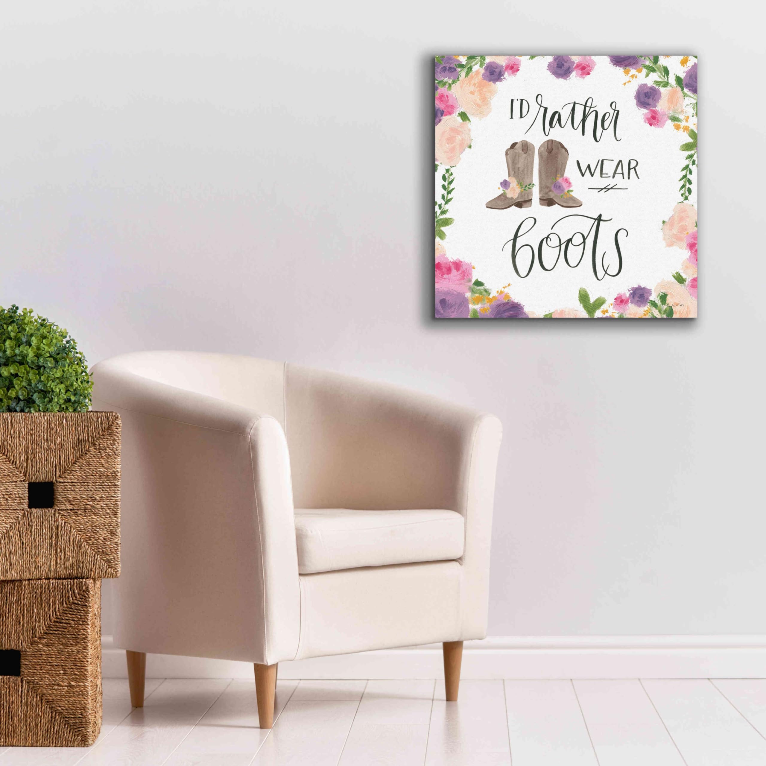 Epic Graffiti 'Beautiful Country VII' by James Wiens - 26x26 Inch Canvas Wall Art for Living Room, Bedroom & Office Decor - Modern Abstract Painting for Home & Office Interior Design