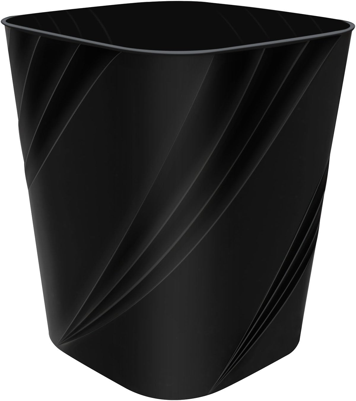 DAJITRE Small Plastic Trash Can - 1 Gallon Waste Basket for Bathroom, Bedroom, Office, Dorm & Kids Room - Compact Garbage Bin for Recycling & Daily Use - Perfect for Desks, Nightstands & Small Spaces (Black)
