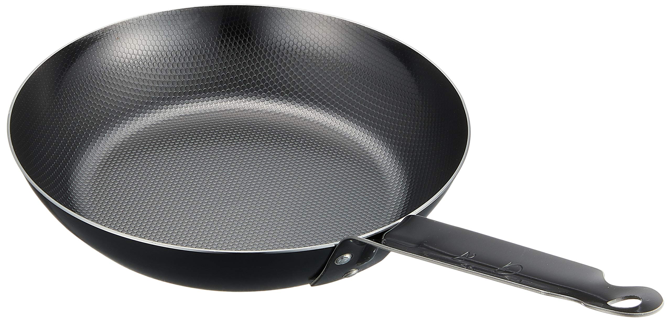 Endoshoji TKG 7.9 Inch Iron Frying Pan - Non-Stick, IH Compatible, Textured Embossed Surface for Less Oil & Better Cooking | Commercial Grade Japanese Skillet for Home & Restaurant Use - Perfect for Searing, Frying & Stir-Frying