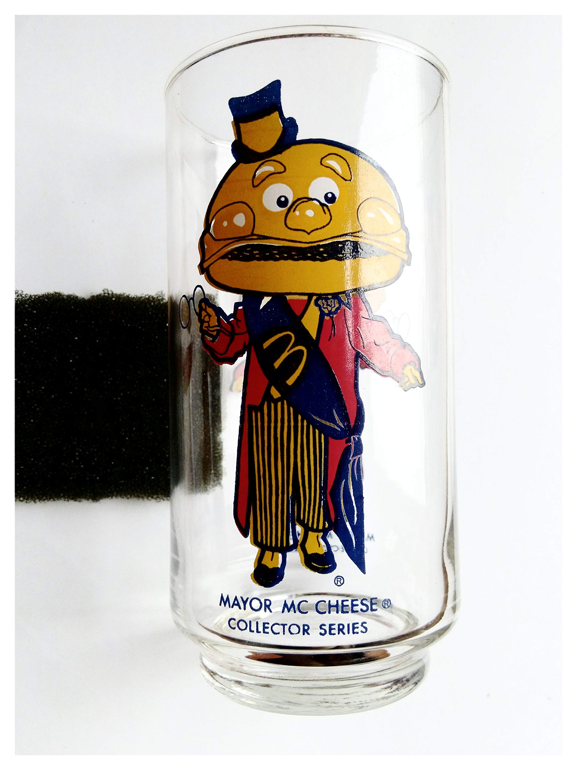 Vintage Mayor McCheese Collector Series Glass Tumbler - 14oz Insulated Drinking Cup for Coffee, Tea & Cold Beverages - Perfect for McDonald's Memorabilia Collectors & Fast Food Enthusiasts