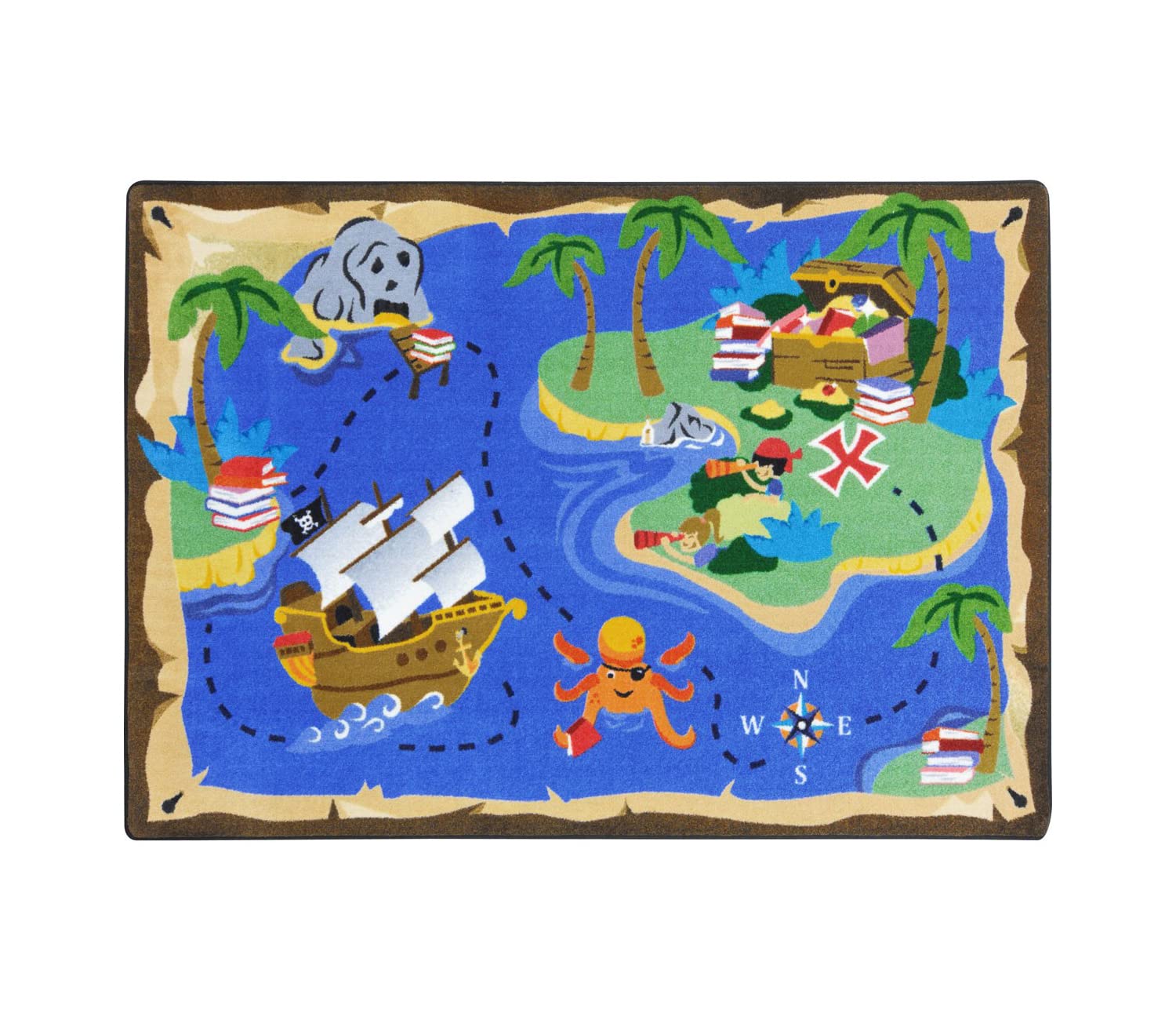 Joy Carpets Rectangle Multicolor Decorative Area Rug - 7'8
