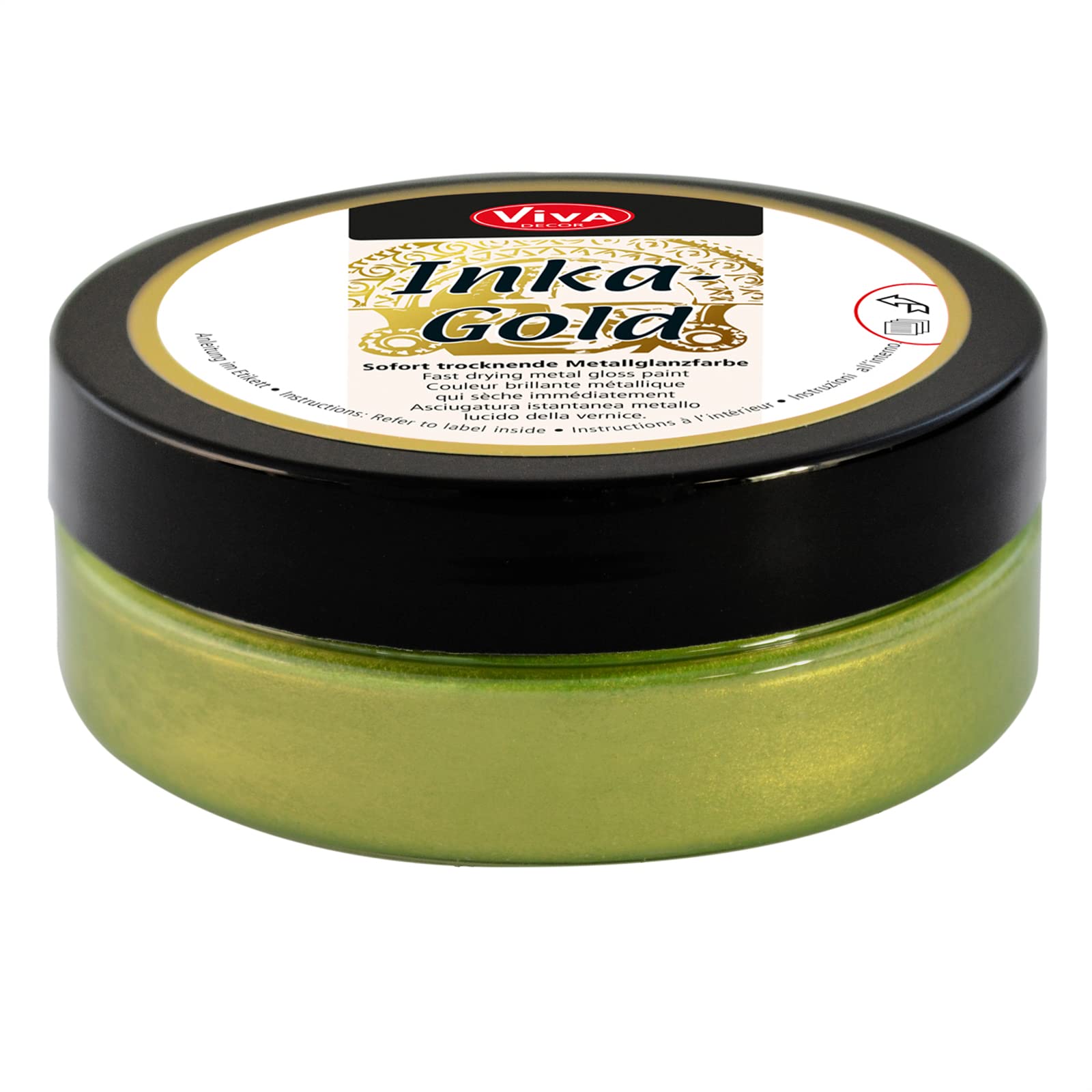 Inka Gold Gilding Wax 2.3oz - Metallic Polish for Wood, Clay & DIY Decor