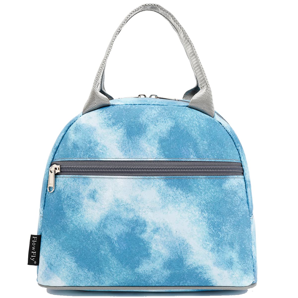 FlowFly Insulated Lunch Bag Cooler Tote for Women & Men - Stylish Tie Dye Lunch Organizer Holder - Perfect for Work, School, Picnics & Outdoor Activities