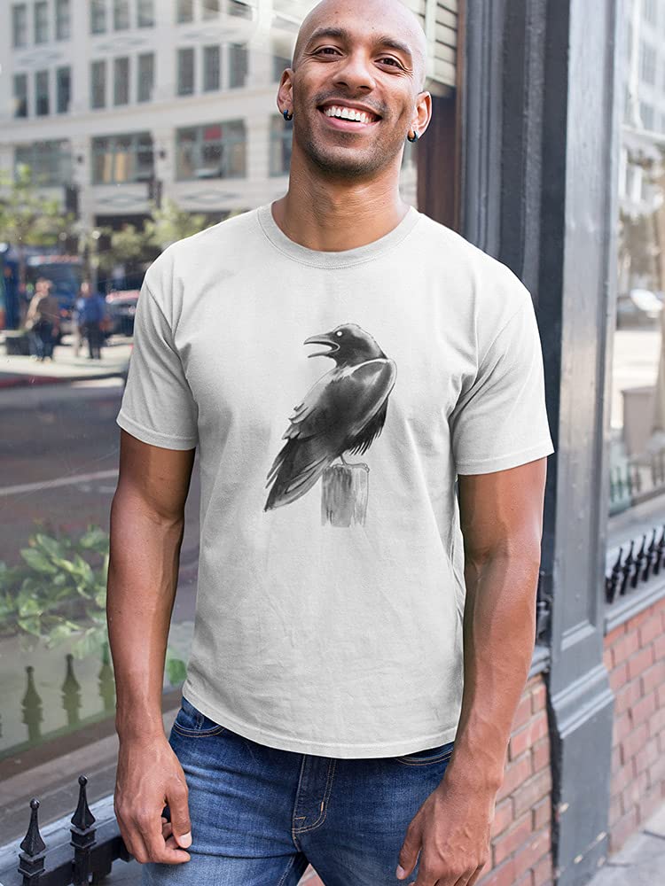 Men's Cool Grunge Watercolor Raven Graphic T-Shirt | Smartprints | Streetwear Style for Casual Wear & Urban Fashion