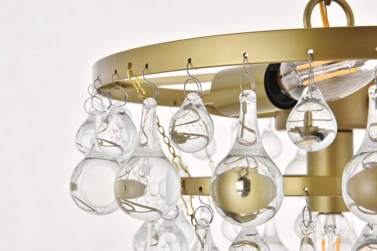 Kora 3-Light Brass Pendant with Clear Glass Shades - Perfect for Dining Room, Kitchen Island, and Entryway Lighting