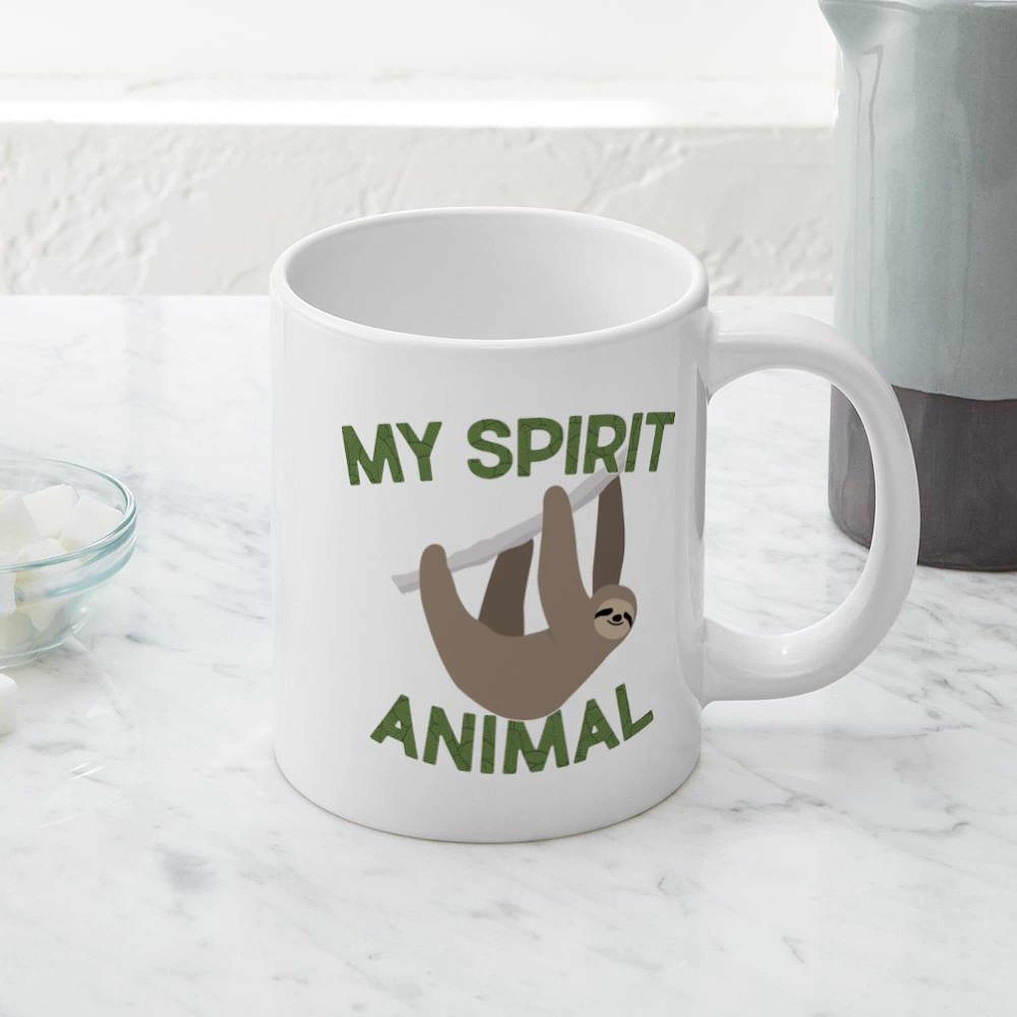 My Spirit Animal 20 oz Ceramic Coffee Mega Mug - Large Insulated Tea Cup for Home, Office & Camping - Funny Gift for Coffee Lovers