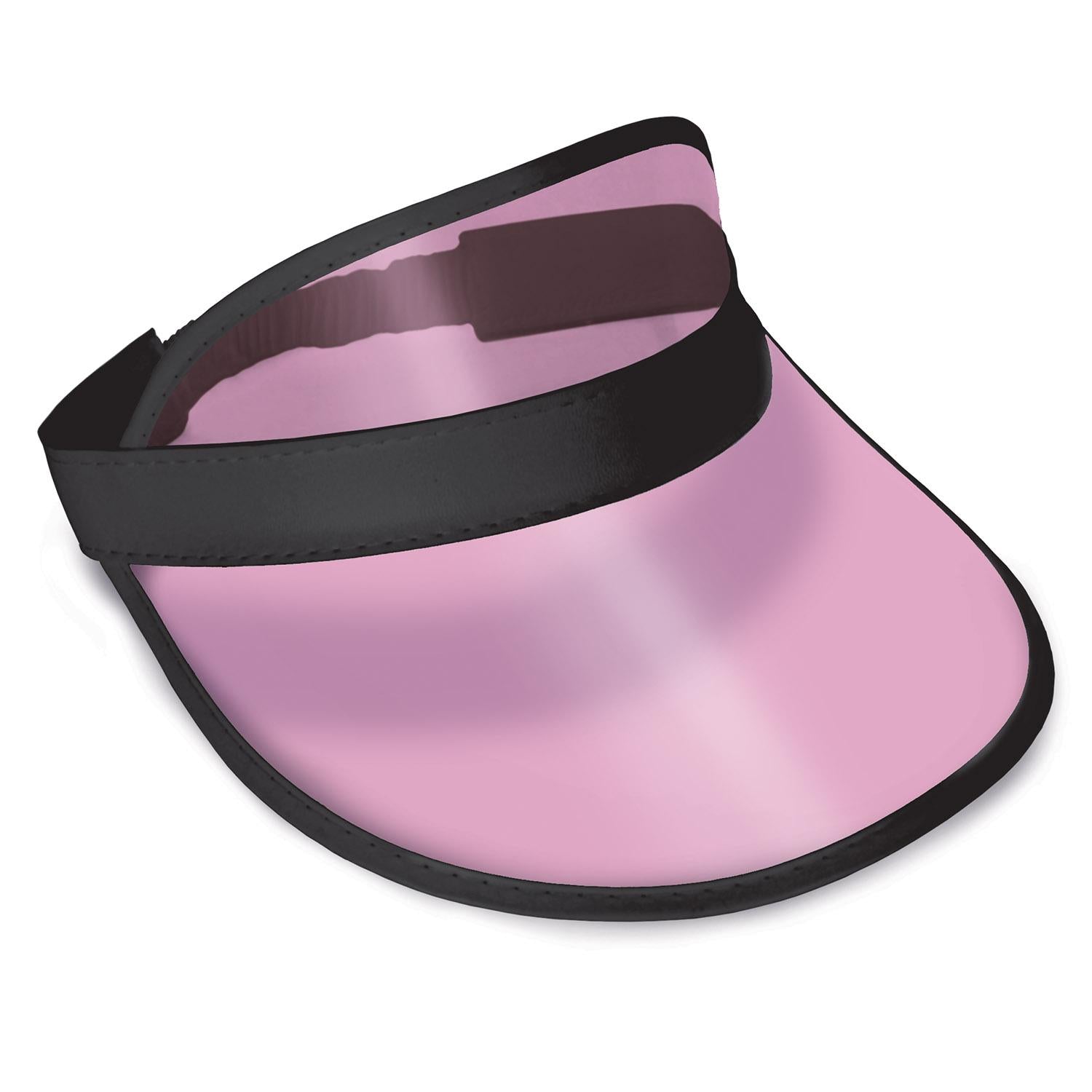 12 Pack Beistle Clear Cerise Plastic Dealer's Visor - Perfect for Casino Parties, Poker Nights, and Themed Events