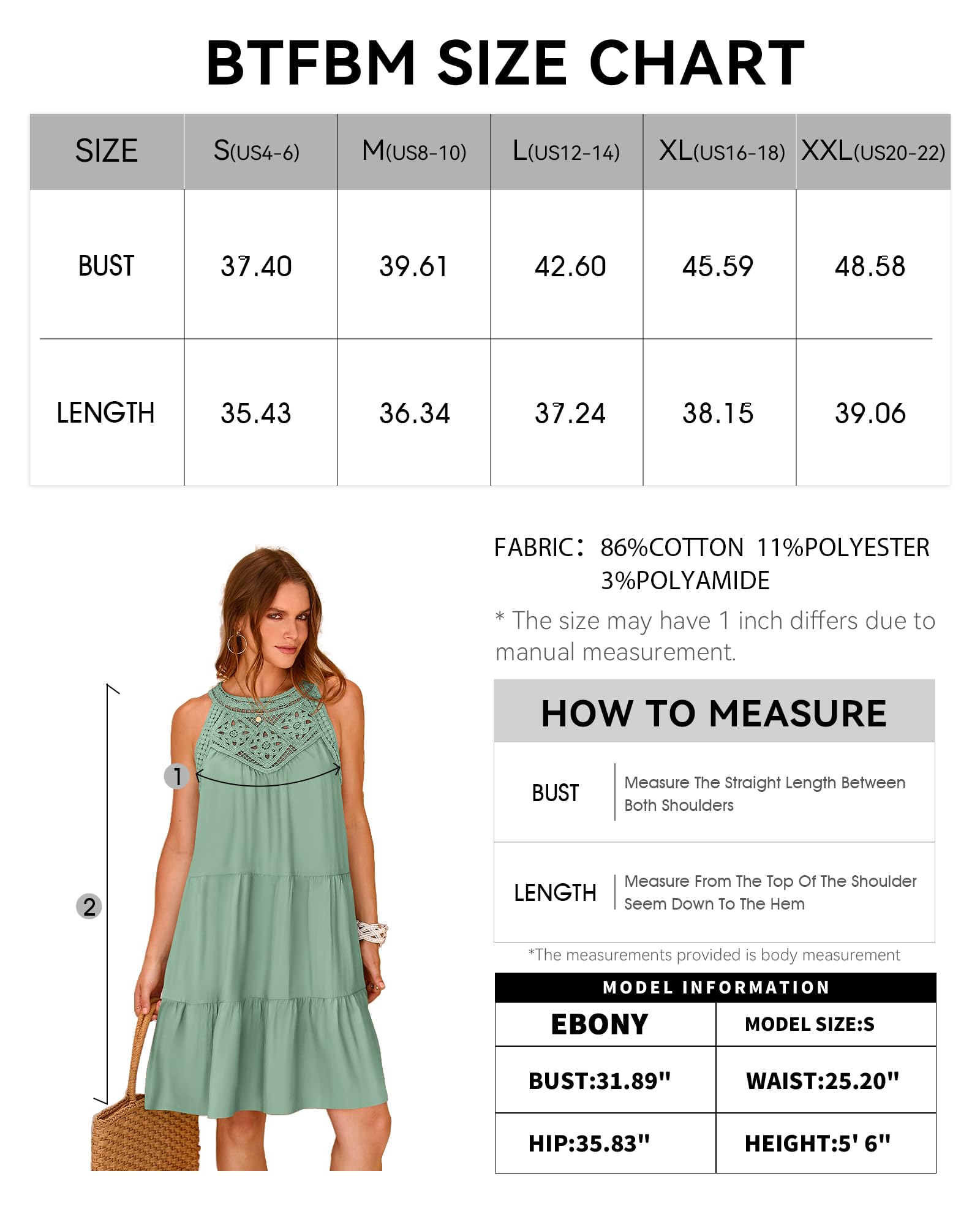 BTFBM Women's Summer Halter Dress 2025 - Casual Sleeveless A-Line Tiered Mini Sundress for Beach, Vacation & Spring Outings | Lightweight Swing Dress for Pool Party, Travel & Date Night