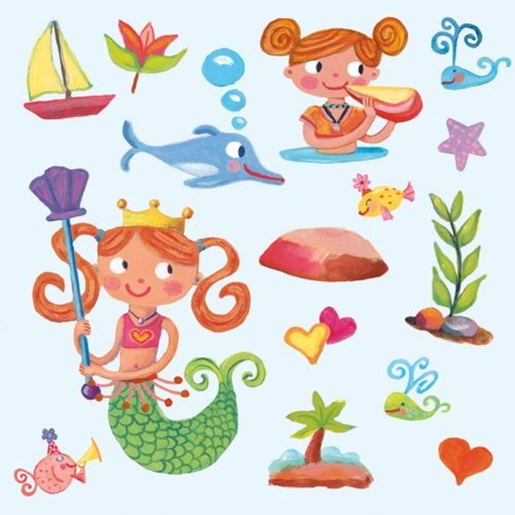 Reusable Mermaid Sticker Tote for Kids - Fun Travel & Play