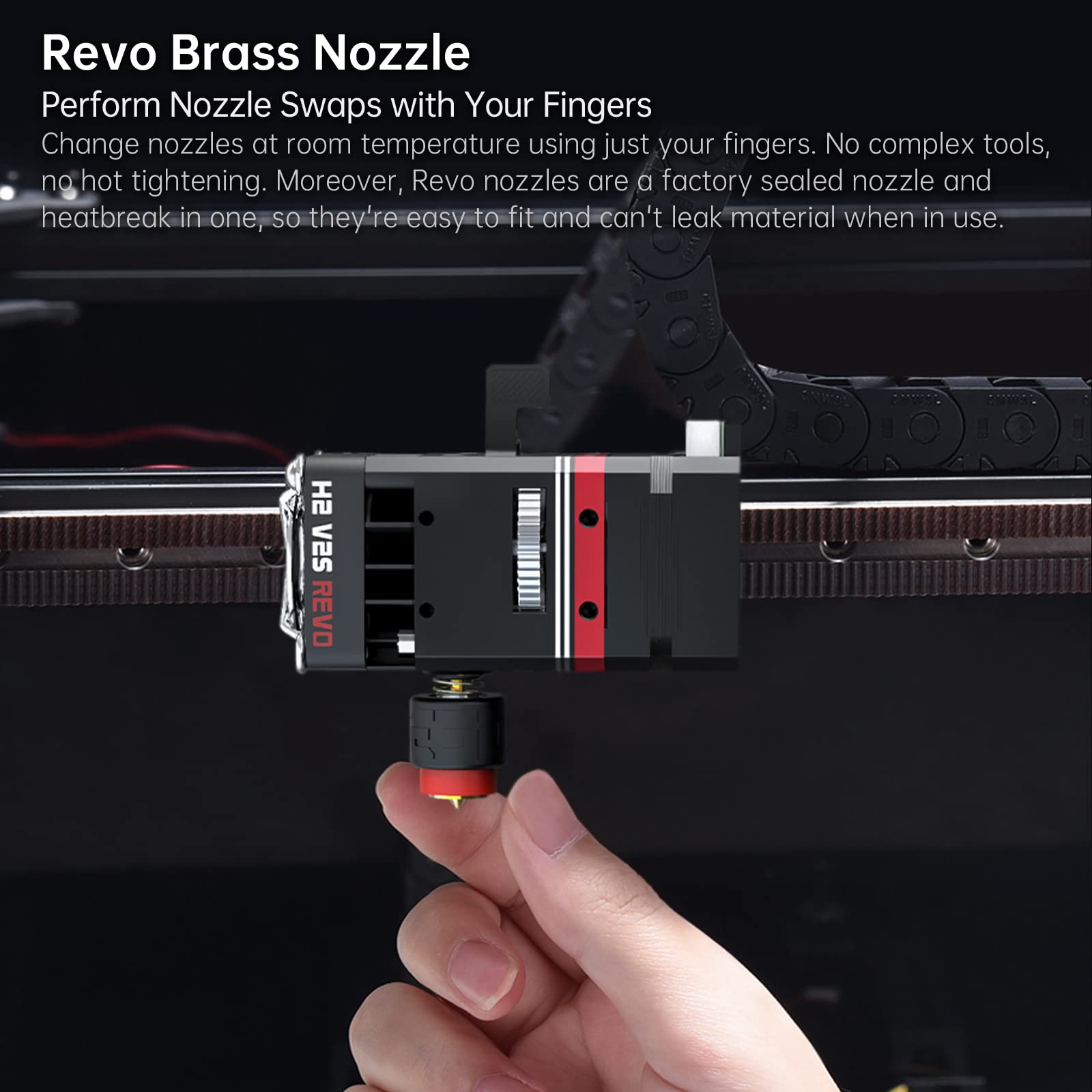 BIQU H2 V2S Revo Dual Gear Direct Drive Extruder Upgrade Kit - Metal Feeder with 4 Mounting Holes & Rapid Change Nozzle for Ender 3, Voron 2.4/V0, Vzbot 3D Printers | Perfect for High-Precision Printing & DIY 3D Projects
