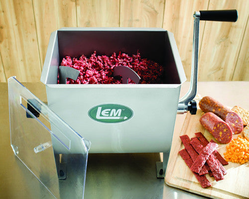 LEM 4.2 Gallon Stainless Steel Meat Mixer for Ground Beef, Sausage & Meatballs – Commercial & Home Kitchen Use