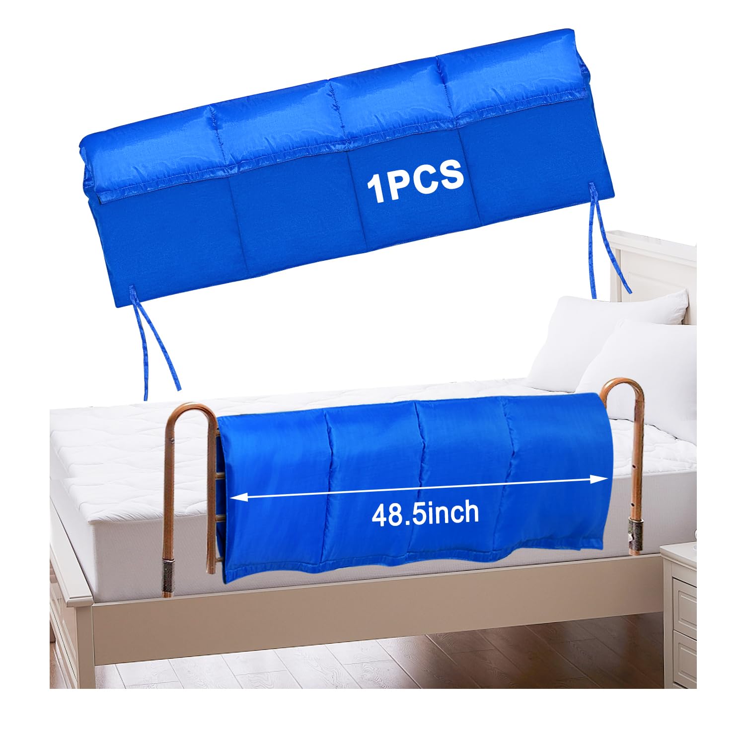 Hospital Bed Rail Padding Cushion - Safety Guard Cover for Adults & Elderly - Medical Grade Foam Bumper Protector - Prevents Injuries & Enhances Comfort - Ideal for Home Care, Nursing Homes & Rehabilitation Centers (1 Piece)