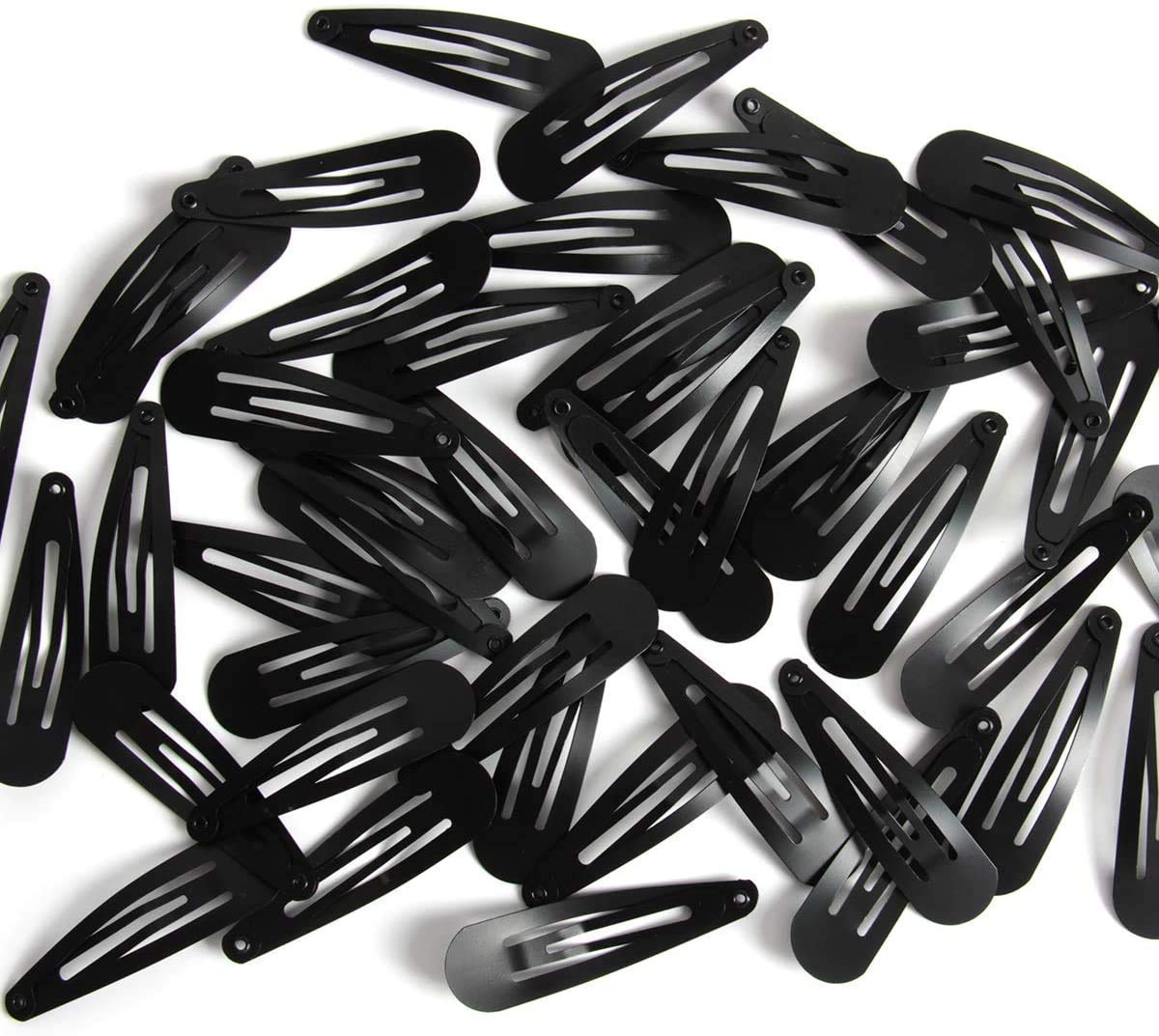 MOOLYAVAAN No-Slip Metal Snap Hair Clips for Women & Kids - Black Small Hair Barrettes for Short Hair (Pack of 10) - Perfect for School, Work, and DIY Crafts