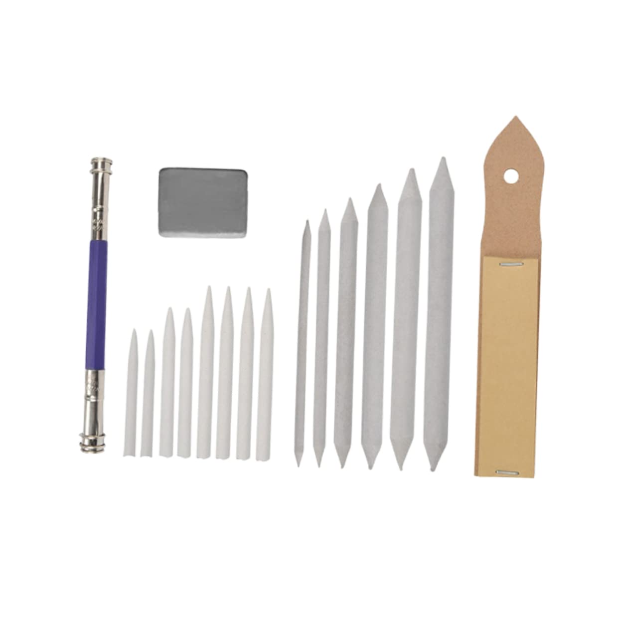DIYEAH 3-Piece Sandpaper Blending Stumps for Charcoal, Pencil & Pastels - Erasable Sketching Tools with Extender - Perfect for Artists, Drawing & Shading Techniques