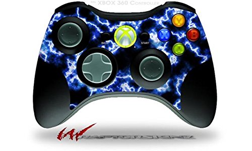 XBOX 360 Controller Skin - WraptorSkinz Electrify Blue Vinyl Decal | Gaming Protection