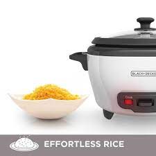 BLACK + DECKER 6-Cup Rice Cooker with Steamer Basket | Small Kitchen Appliance for Perfect Rice, Grains & More | Ideal for Dorms, Apartments & Family Cooking | Factory Certified with Full Warranty (Model RC506C)