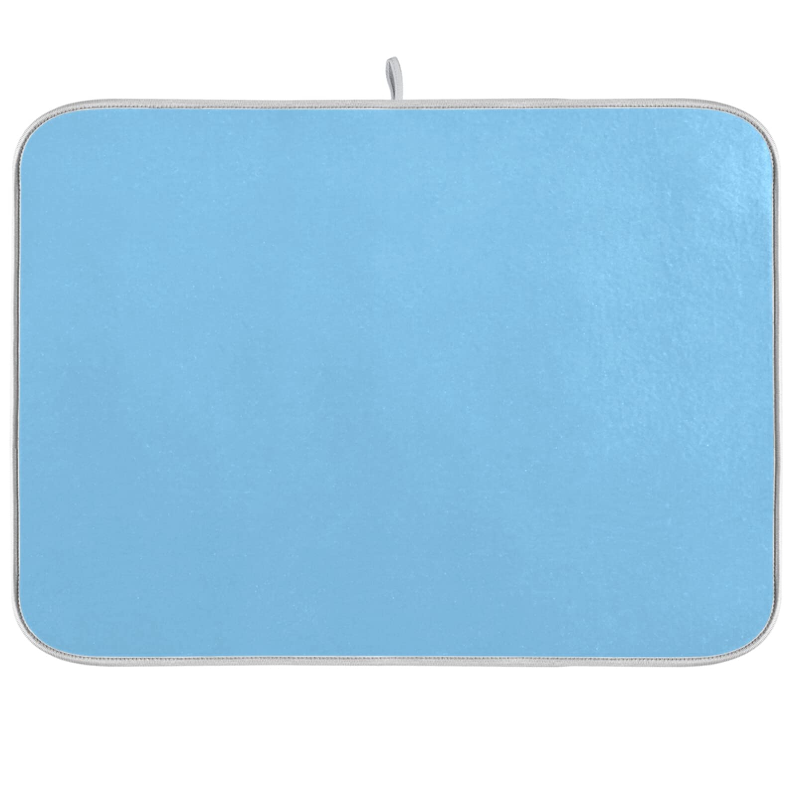 Light Blue XL Dish Drying Mat - 18x24 Inch Large Microfiber Kitchen Counter Mat - Heat Resistant Dish Drainer Pad for Dishes & Cookware - Perfect for Kitchen Countertops, Sink Areas & Dining Table Decor