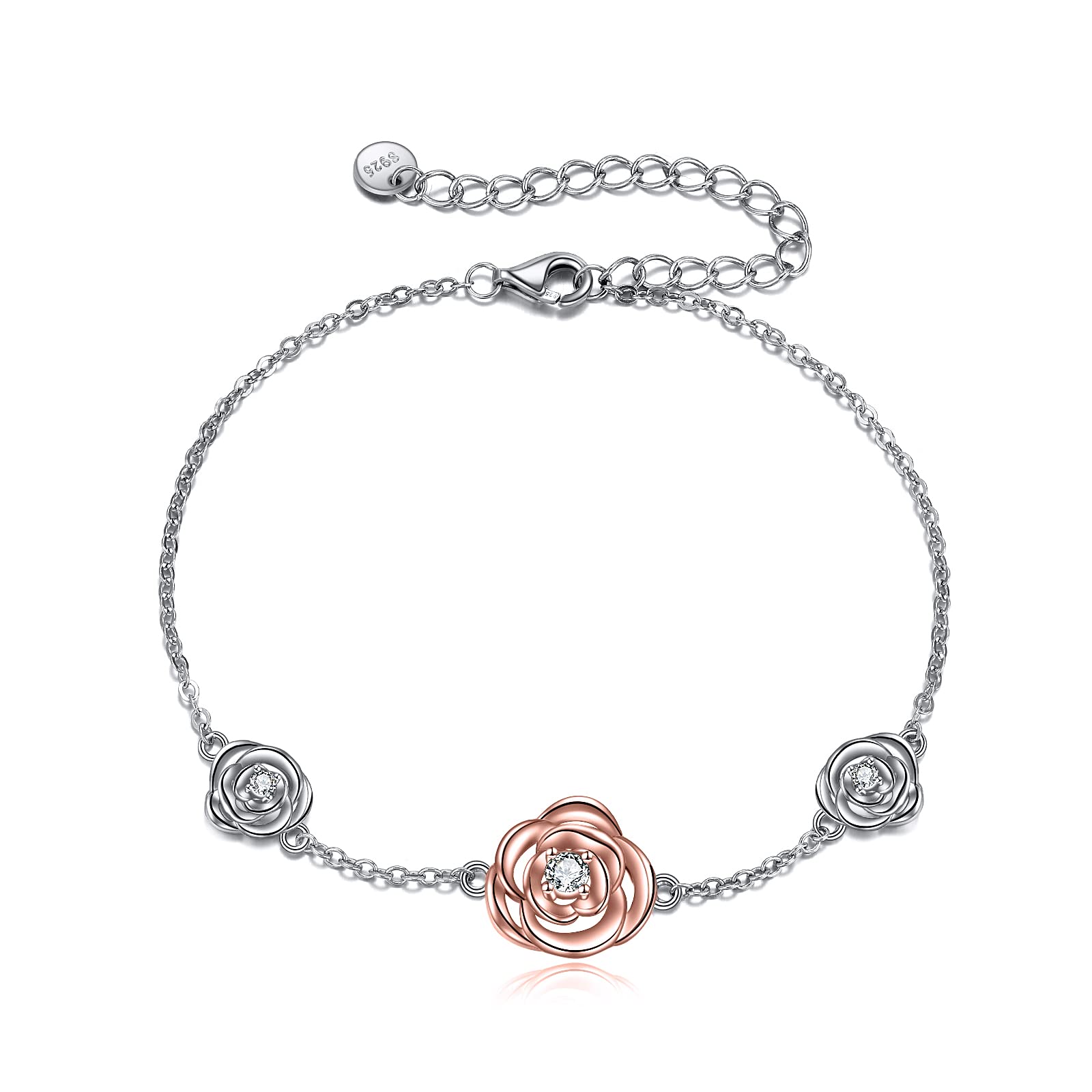 CRMAD Moonstone Sterling Silver Anklet for Women - Moon, Star, Daisy & Celtic Charm Designs | Irish Jewelry for Beach, Boho Style & Everyday Wear
