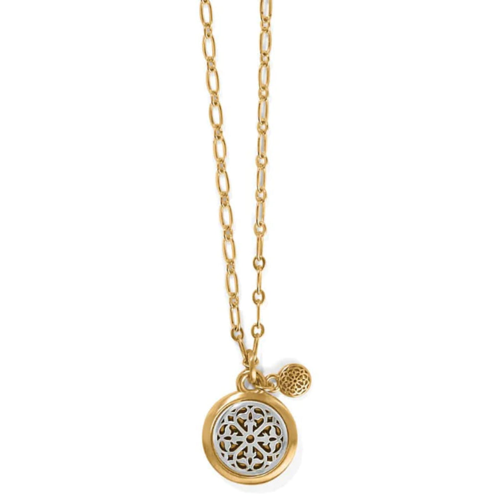 Brighton Ferrara Two-Tone Luce Small Pendant Necklace for Women - Elegant Gold & Silver Layered Chain Jewelry Gift for Her - Perfect for Date Night, Wedding & Special Occasions