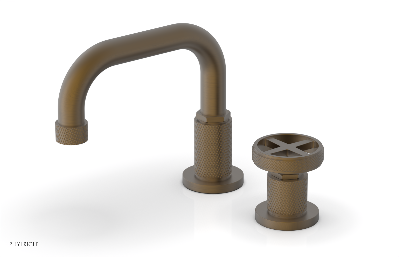 DUSTRIE Single Handle Bathroom Faucet - Low Spout Design with Cross Handle (Model 371-07) for Sink Vanity & Powder Room | Water-Saving Modern Fixture